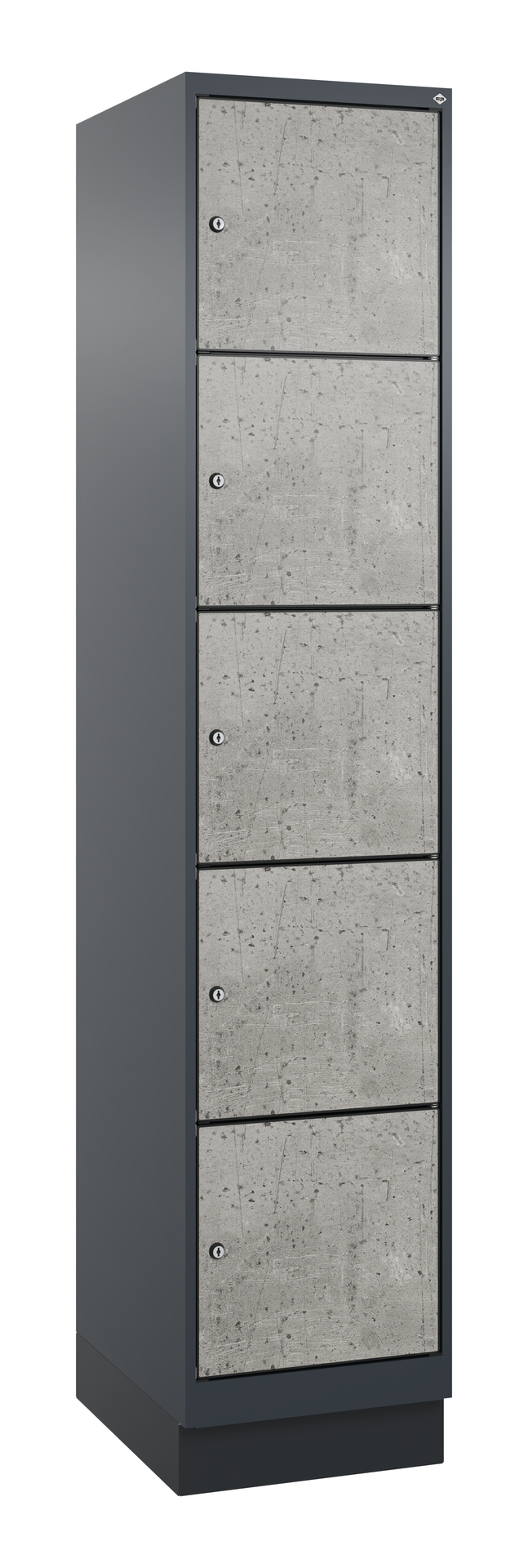 C+P Schlie�fachschrank Evolo PLUS, Sockel, 5 F�cher, 1950x400x500mm