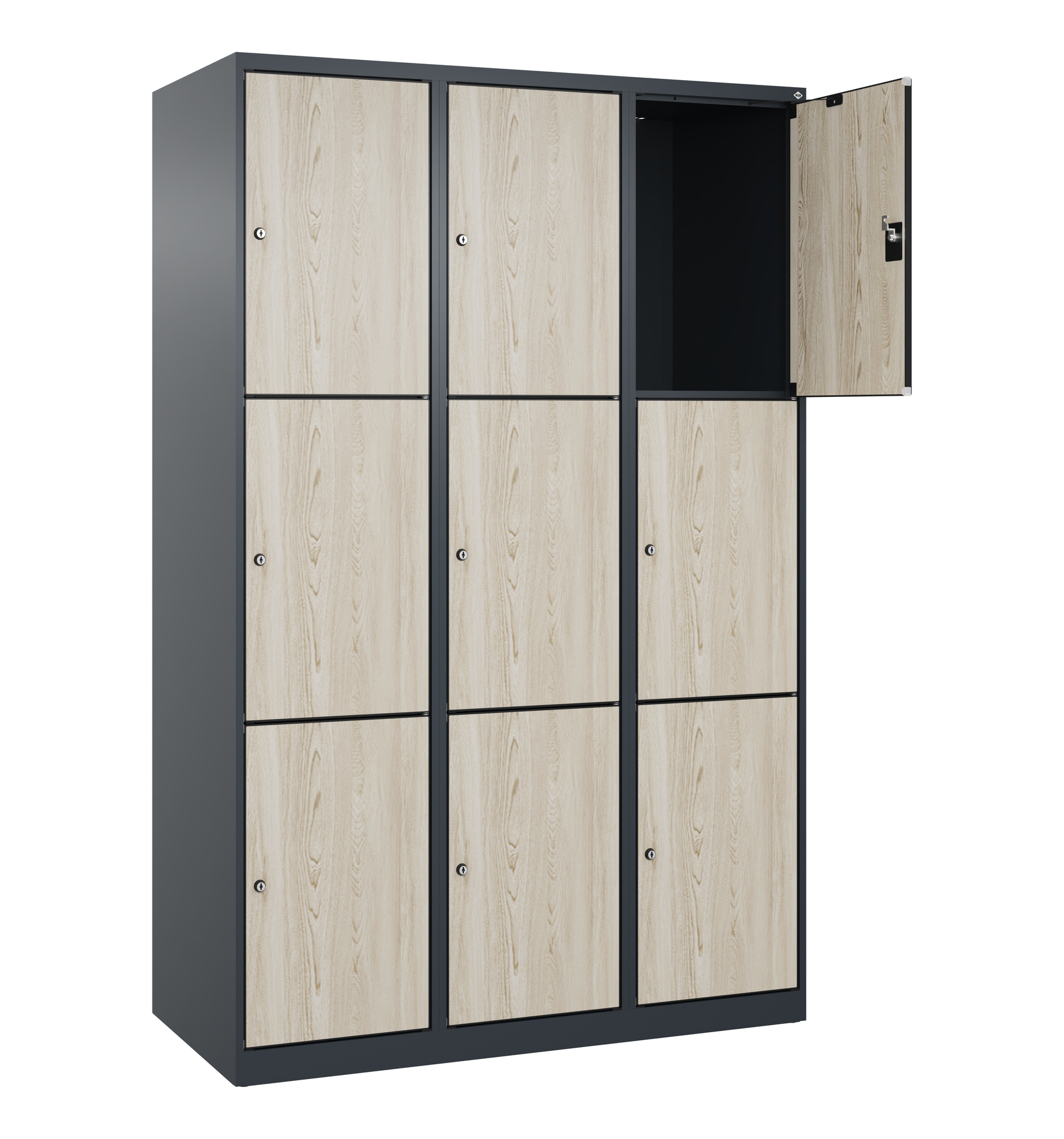 C+P Schlie�fachschrank Evolo PLUS, 9 F�cher, 1850x1200x500mm