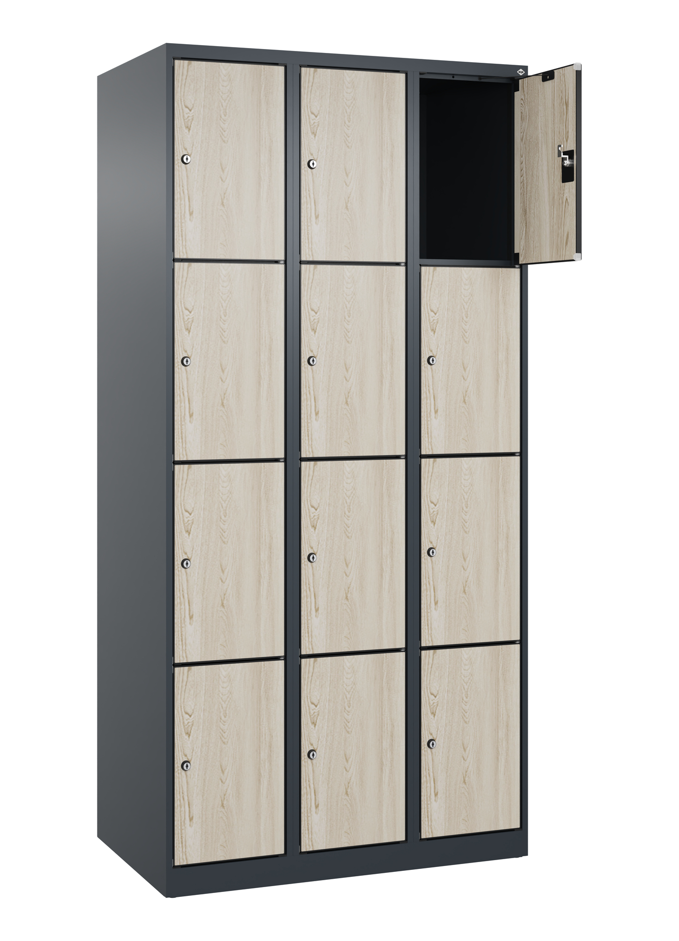 C+P Schlie�fachschrank Evolo PLUS, 12 F�cher, 1850x900x500mm