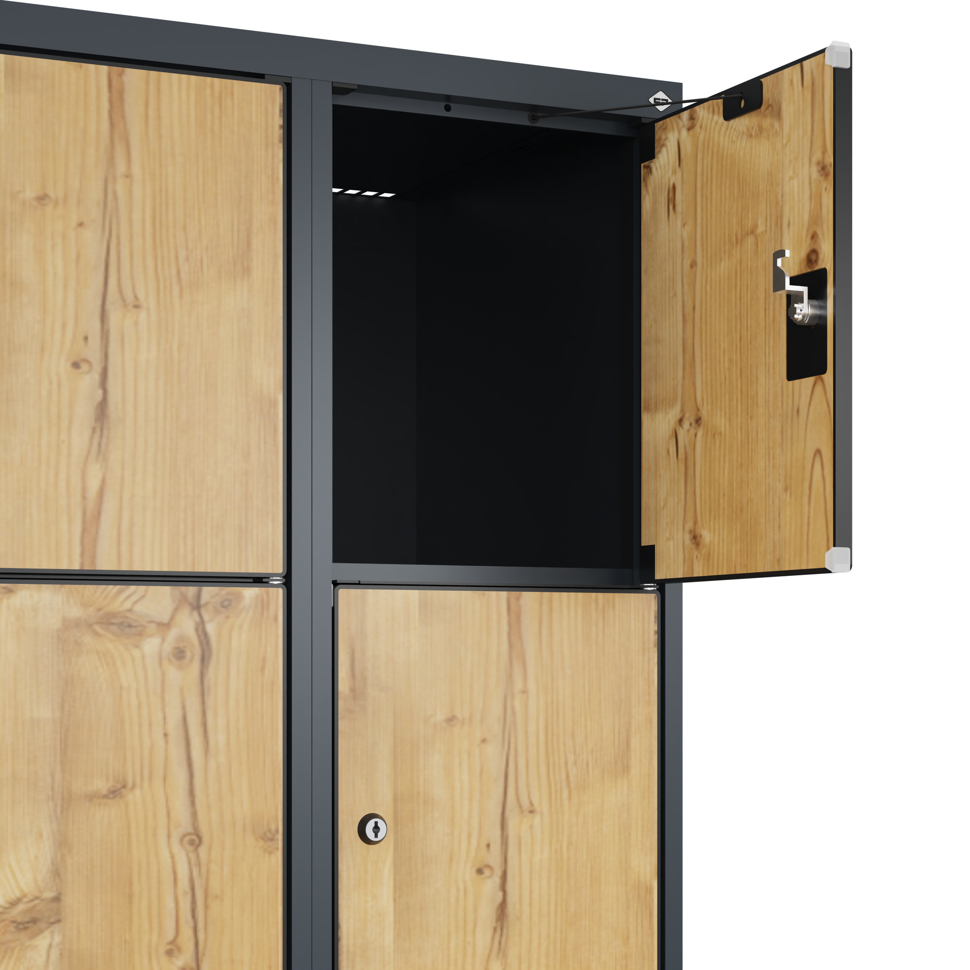 C+P Schlie�fachschrank Evolo PLUS, Sockel, 15 F�cher, 1950x900x500mm