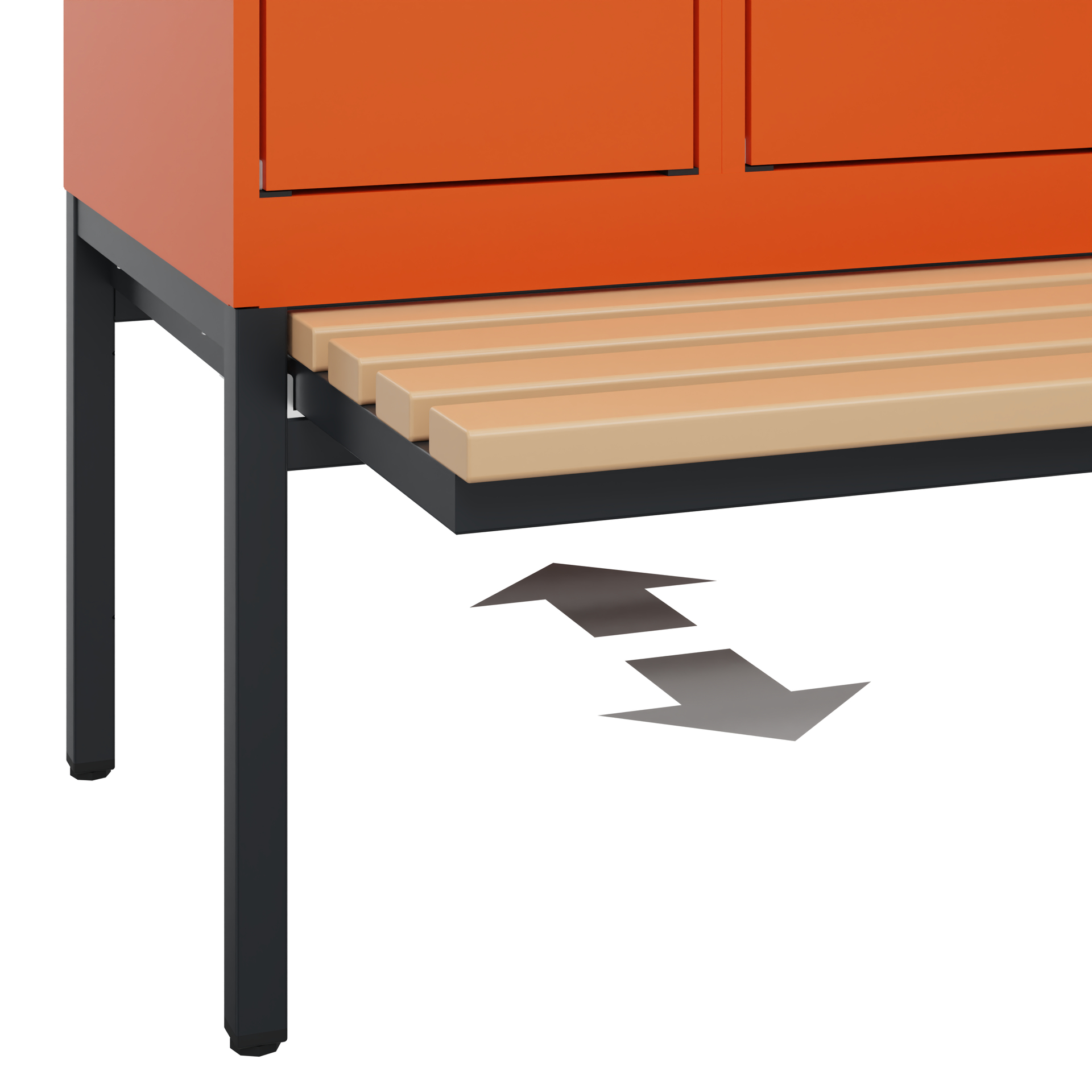C+P Doppelstöckiger Spind Evolo PLUS, 6 Fächer, 1950x900x815mm