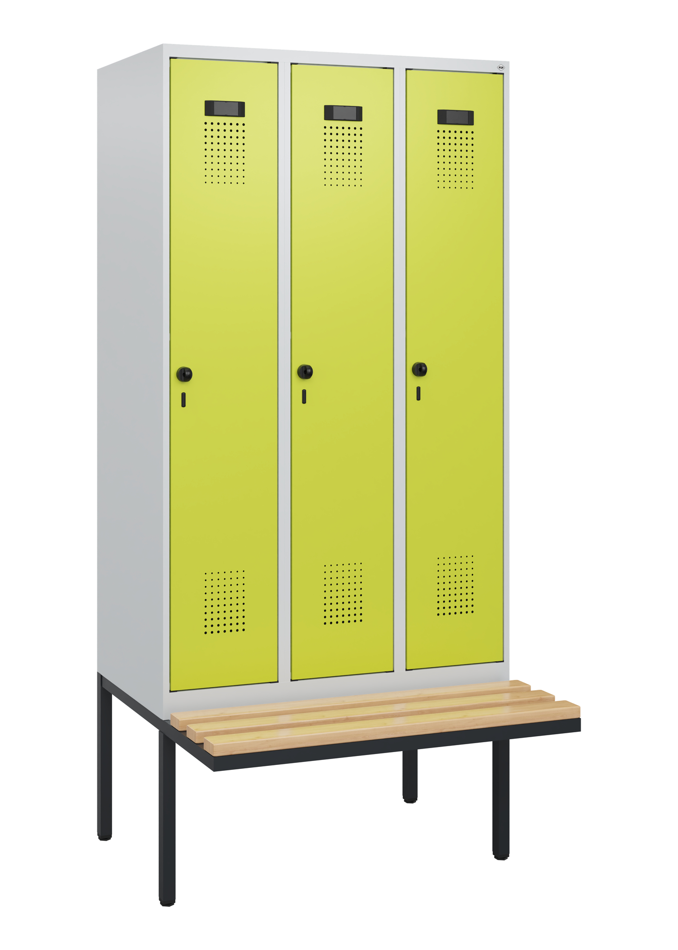 C+P Spind Evolo PLUS, Bank, 3 Abteile, 1950x900x81