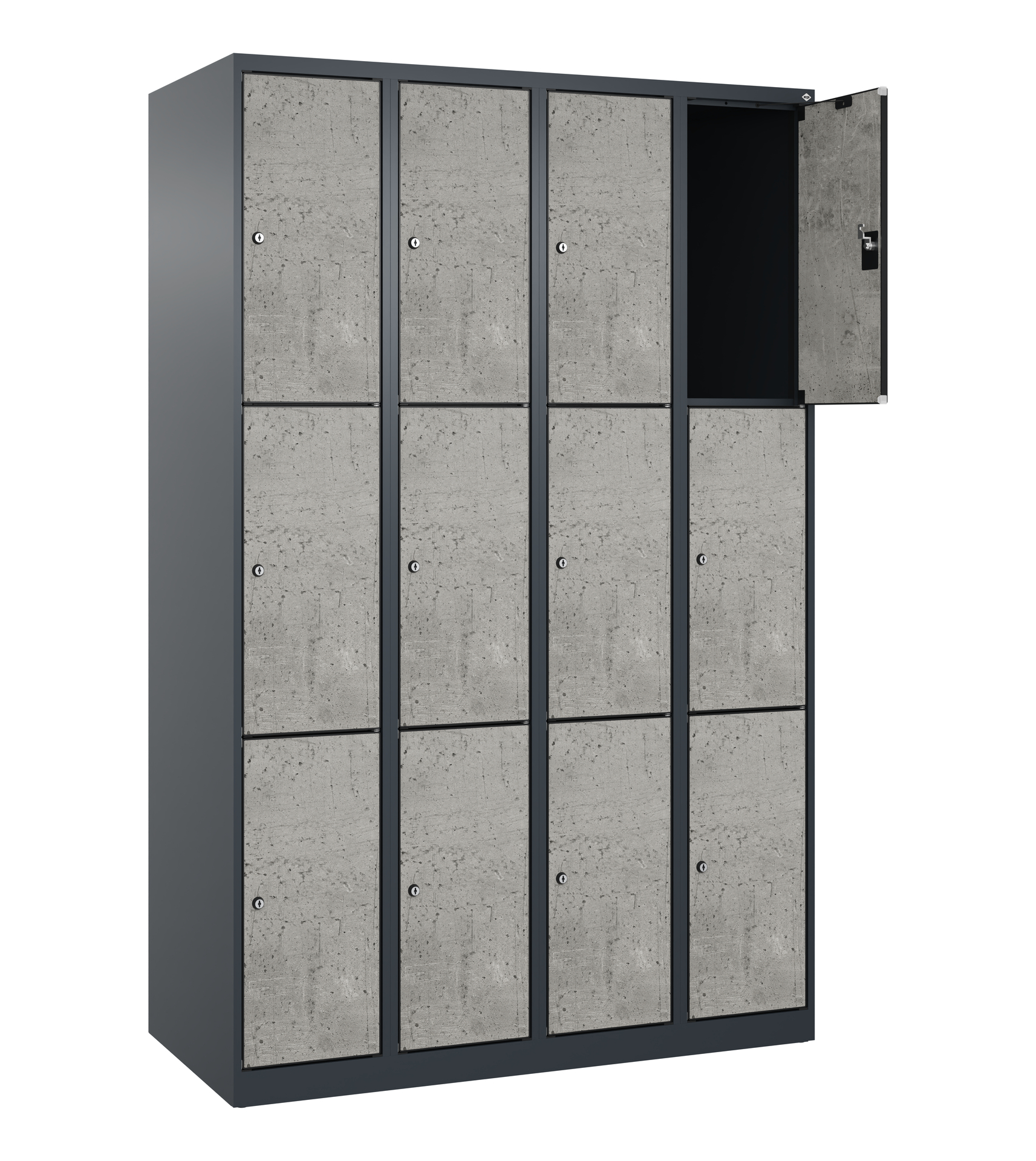 C+P Schlie�fachschrank Evolo PLUS, 12 F�cher, 1850x1200x500mm