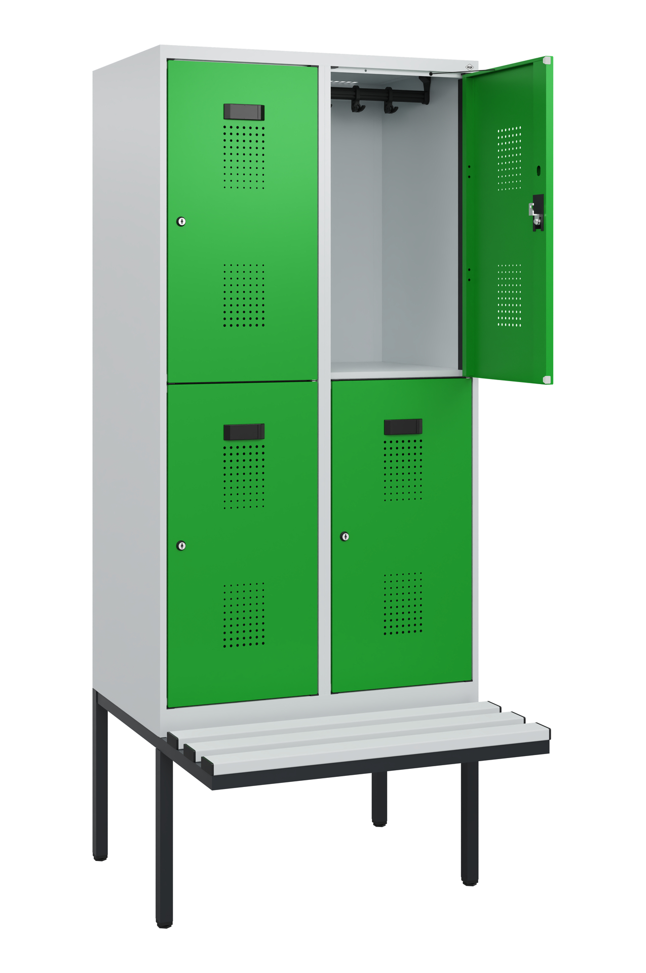 C+P Doppelstock-Spind Evolo PLUS, Bank, 4 Fächer, 