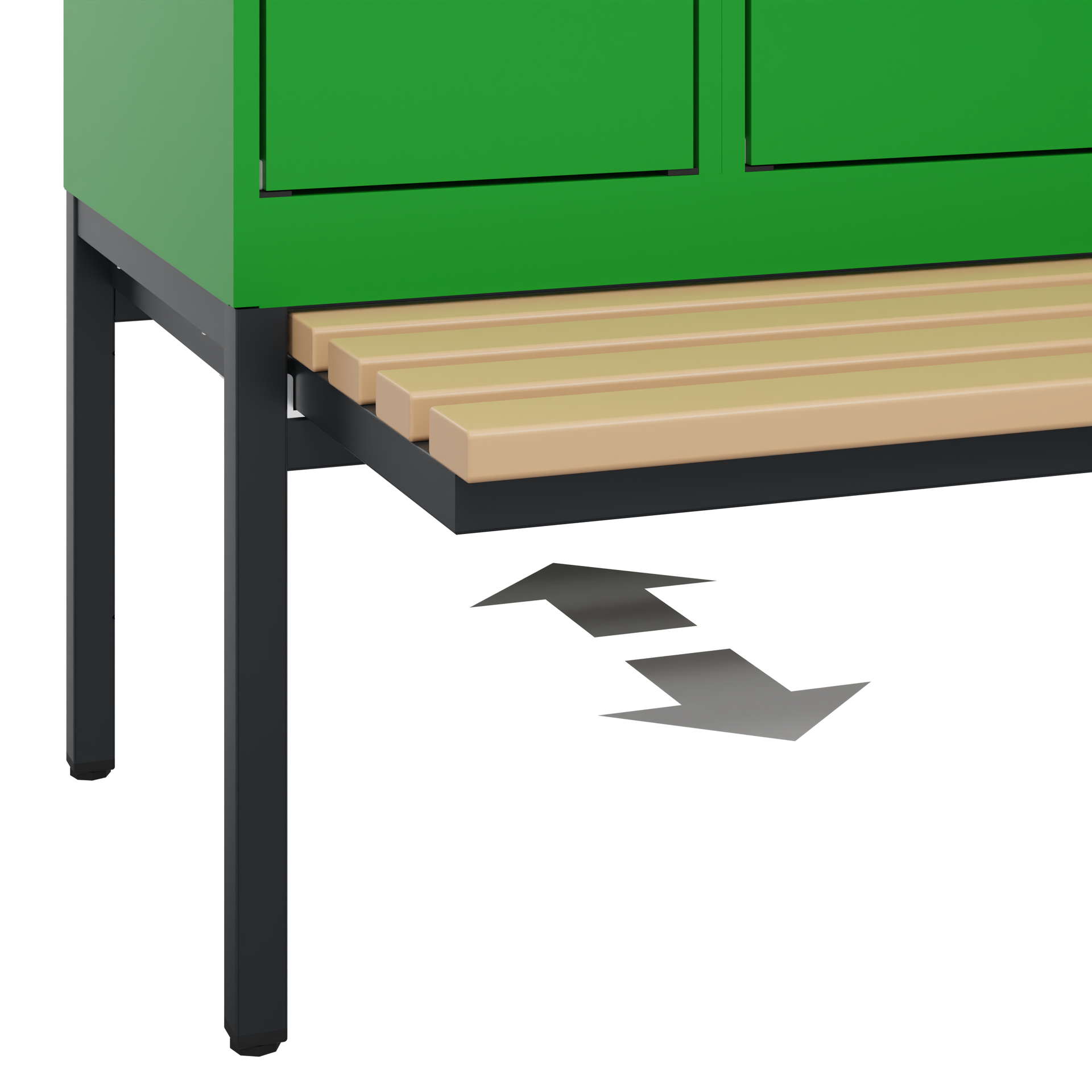 C+P Spind Evolo PLUS, Bank, 1 Abteil, 2120x300x815mm