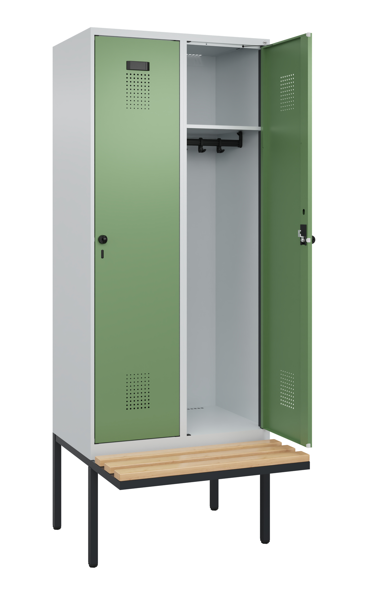 C+P Spind Evolo PLUS, Bank, 2 Abteile, 2120x800x81