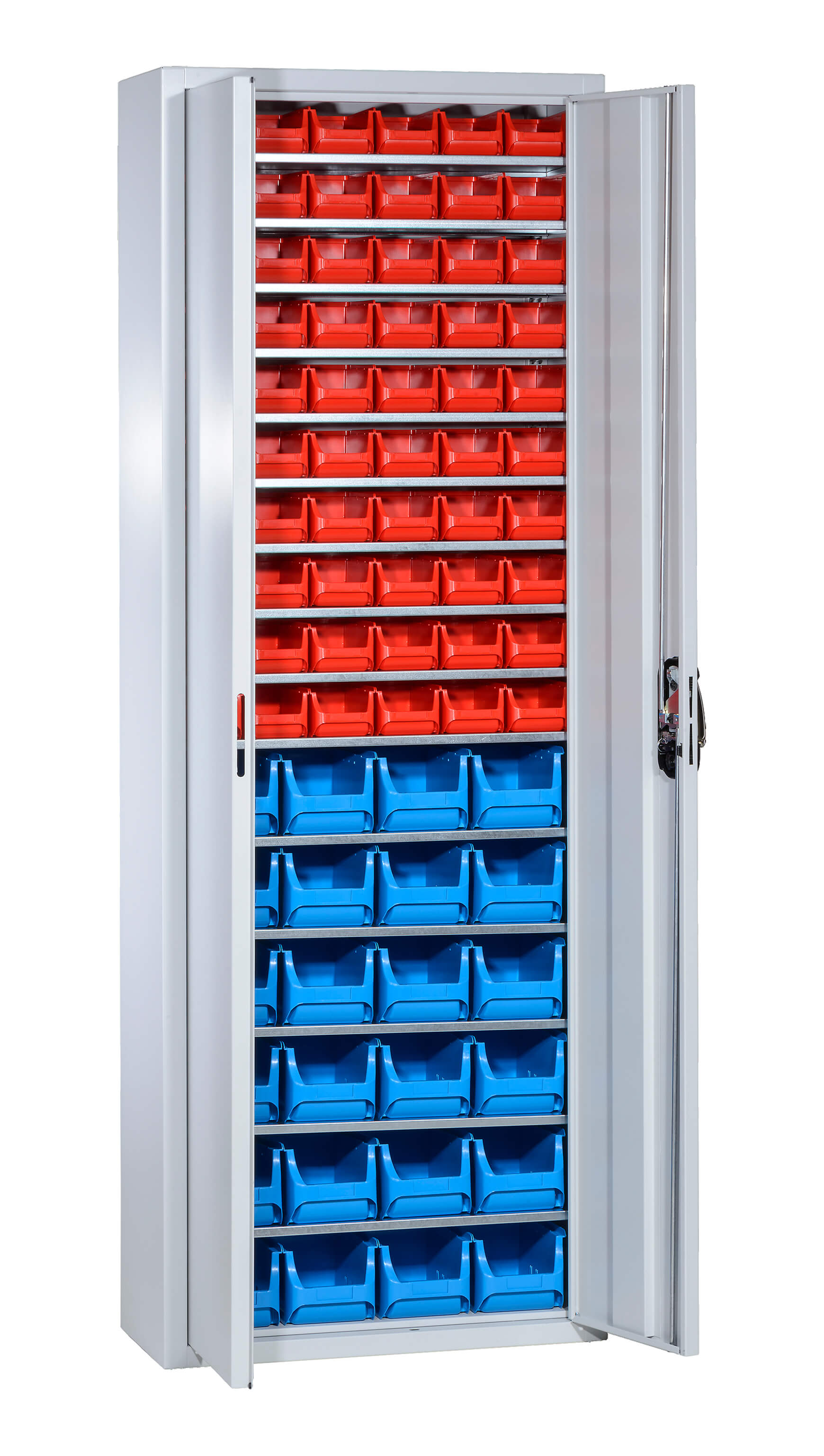 C+P Magazinschrank Serie 13, 1980x700x300mm, 7035/7035