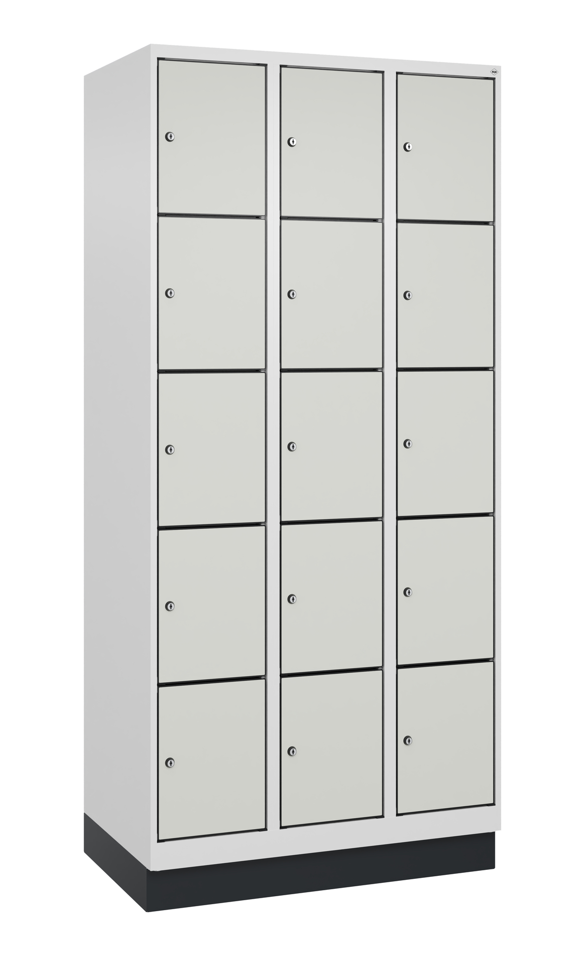 C+P Schlie�fachschrank Evolo PLUS, Sockel, 15 F�cher, 1950x900x500mm