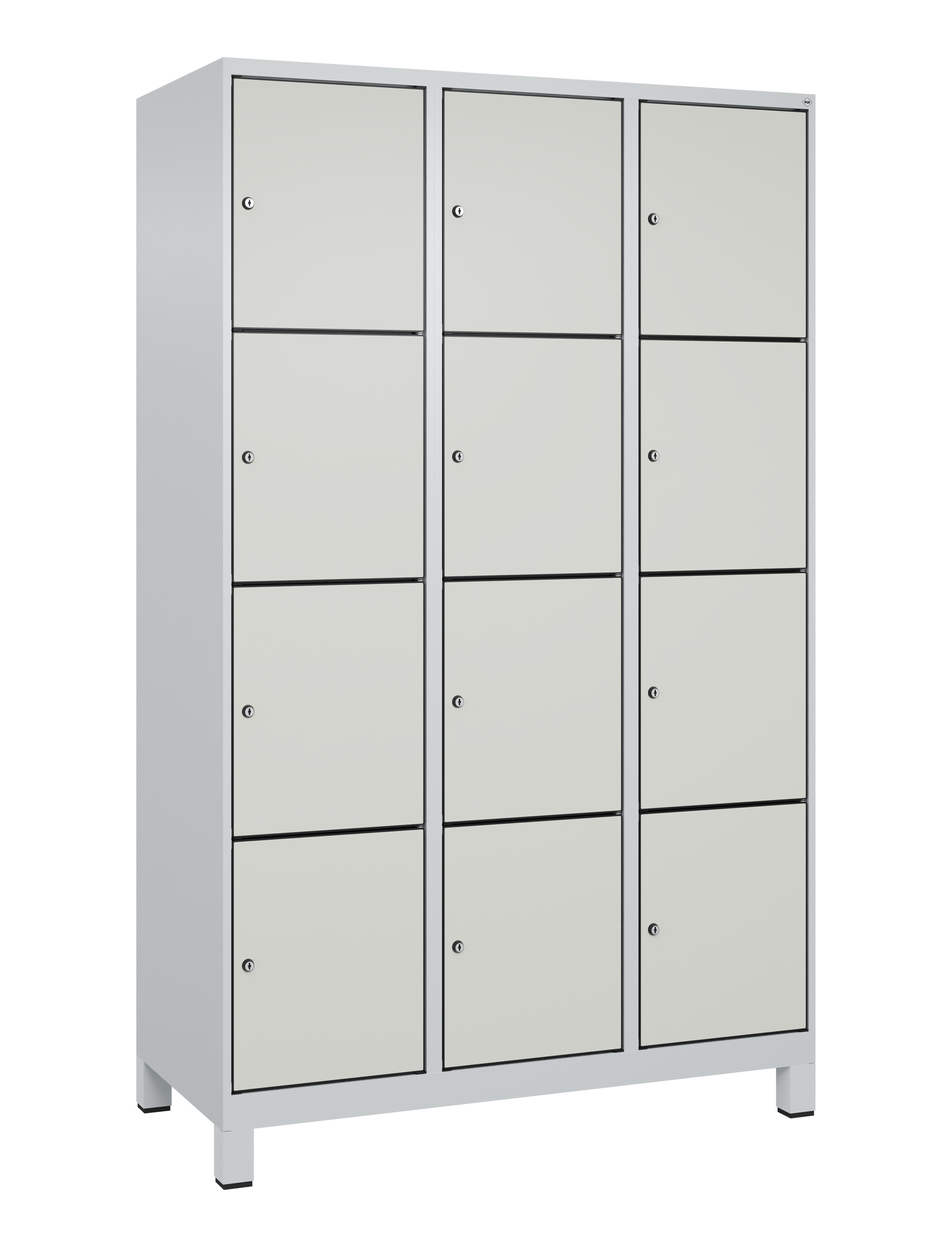C+P Schlie�fachschrank Evolo PLUS, F��e, 12 F�cher, 1950x1200x500mm