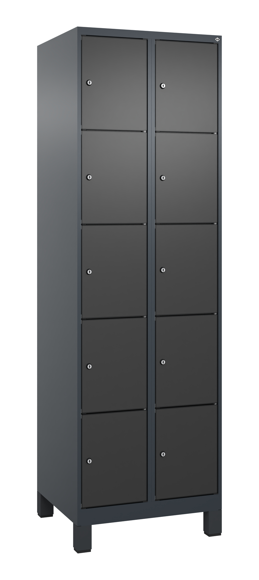 C+P Schlie�fachschrank Evolo PLUS, F��e, 10 F�cher, 1950x600x500mm