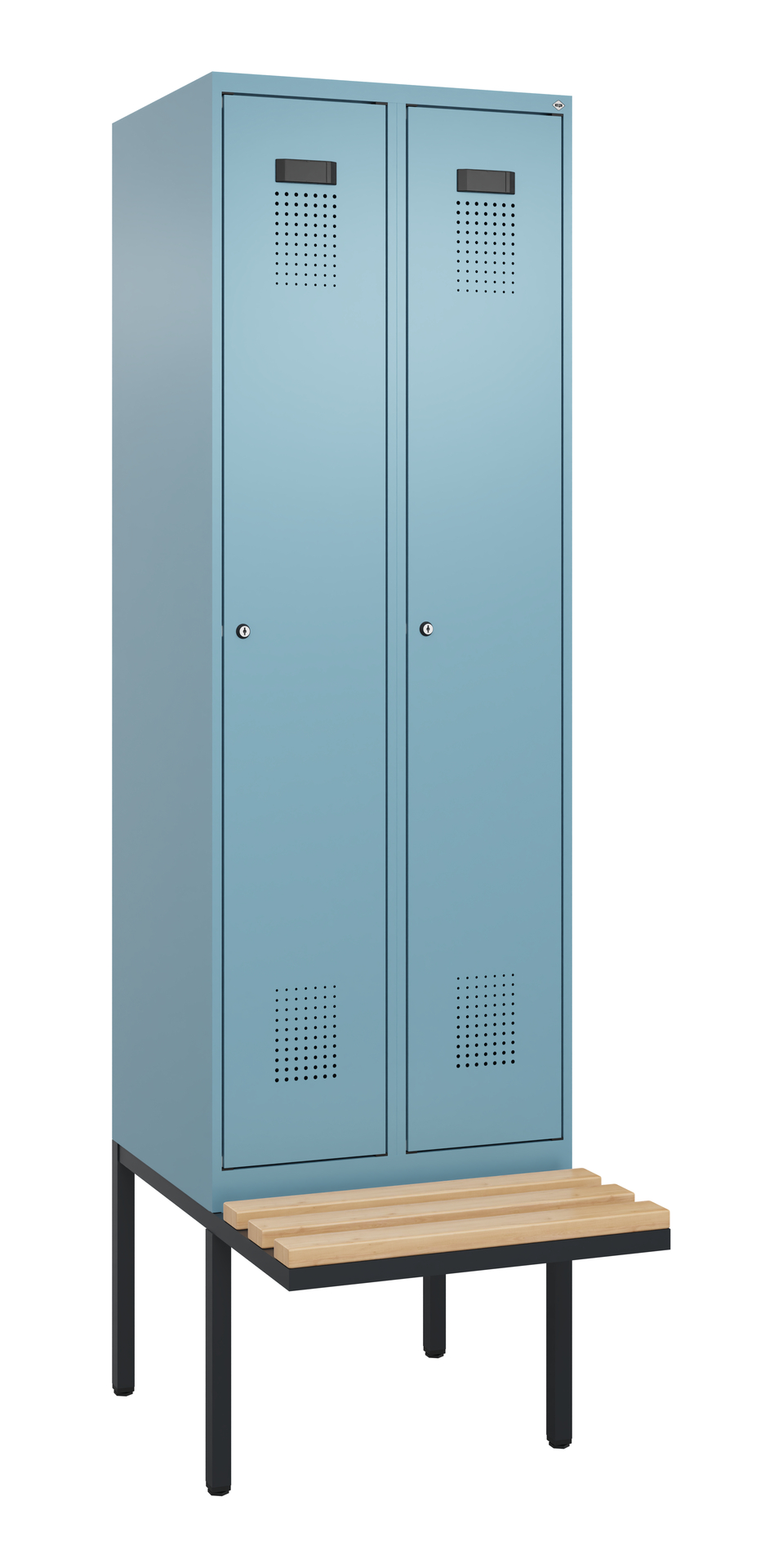 C+P Spind Evolo PLUS, Bank, 2 Abteil, 2120x600x815