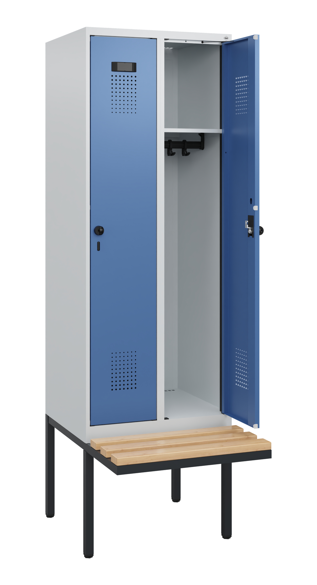 C+P Spind Evolo PLUS, Bank, 2 Abteile, 1950x600x81