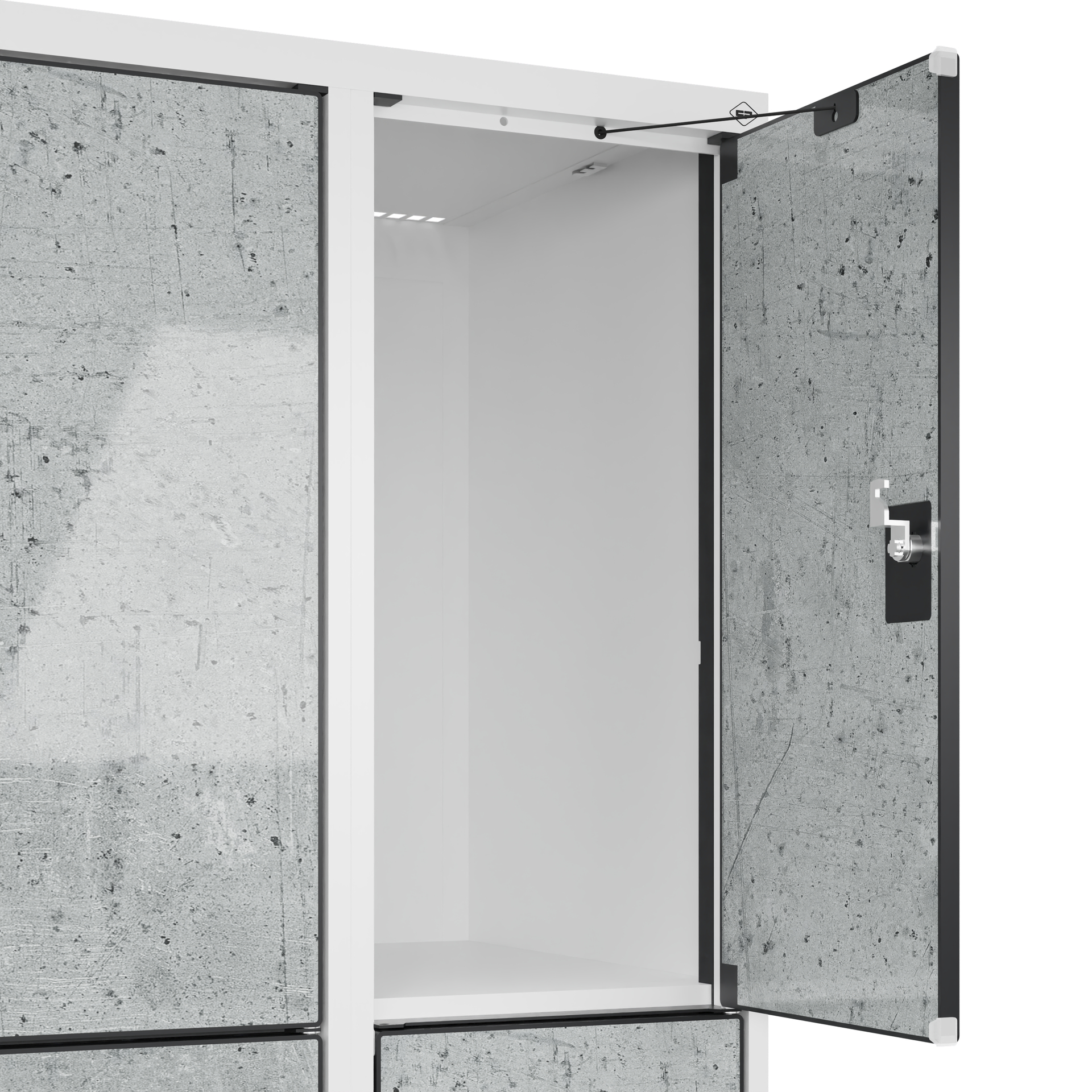 C+P Schlie�fachschrank Evolo PLUS, Sockel, 6 F�cher, 1950x600x500mm