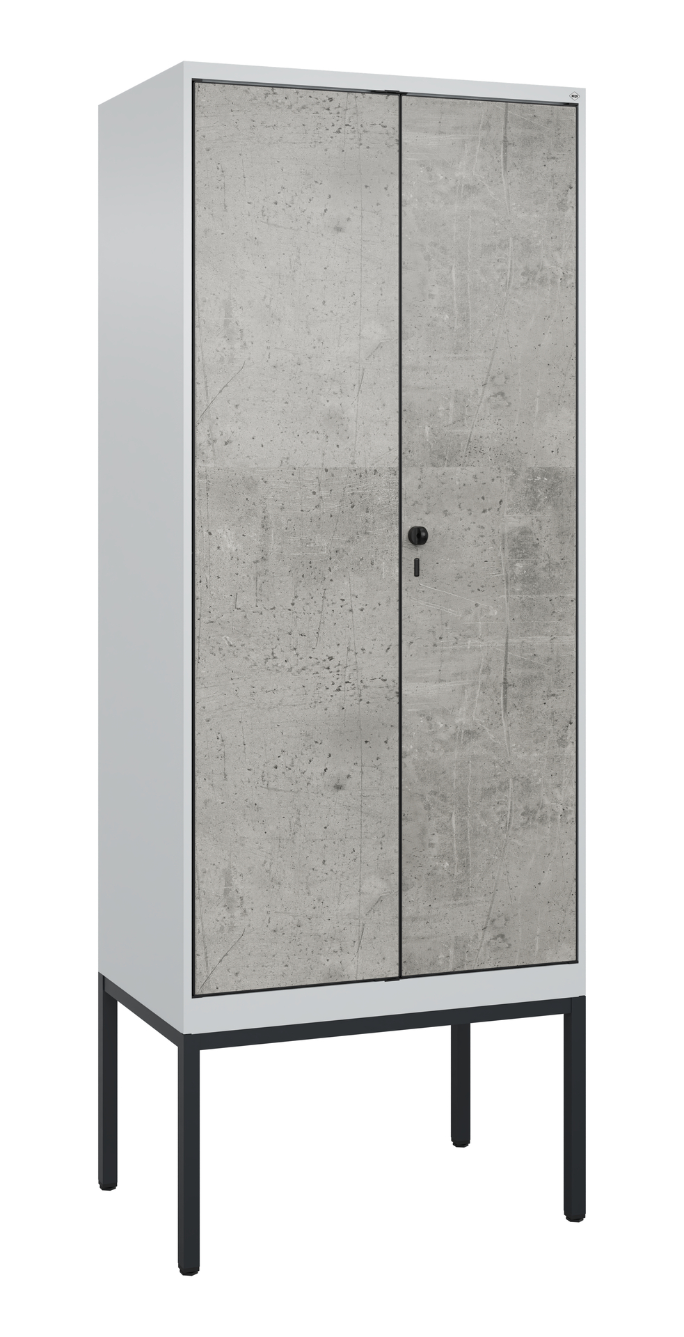 C+P PSA Schwarz-Wei�-Spind Evolo PLUS, Gestell, 2 Abteile, 2120x800x500mm