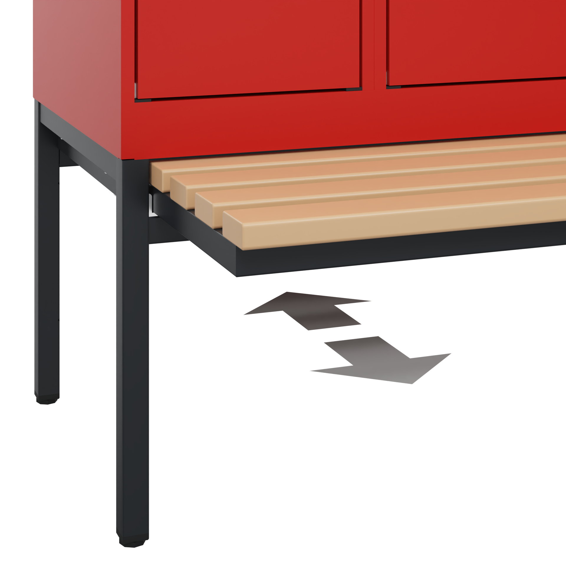 C+P Doppelstöckiger Spind Evolo PLUS, 6 Fächer, 1950x900x815mm