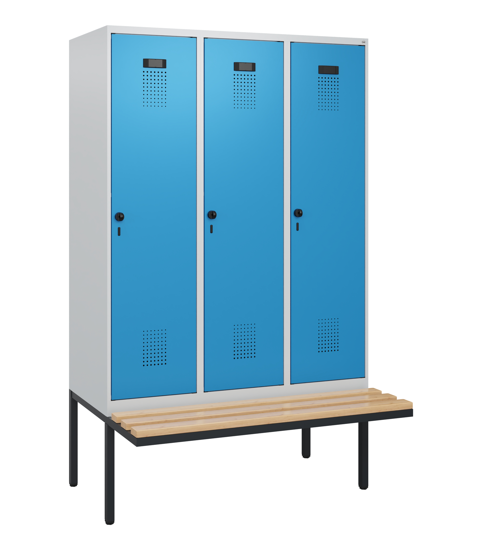C+P Spind Evolo PLUS, Bank, 3 Abteile, 1950x1200x8