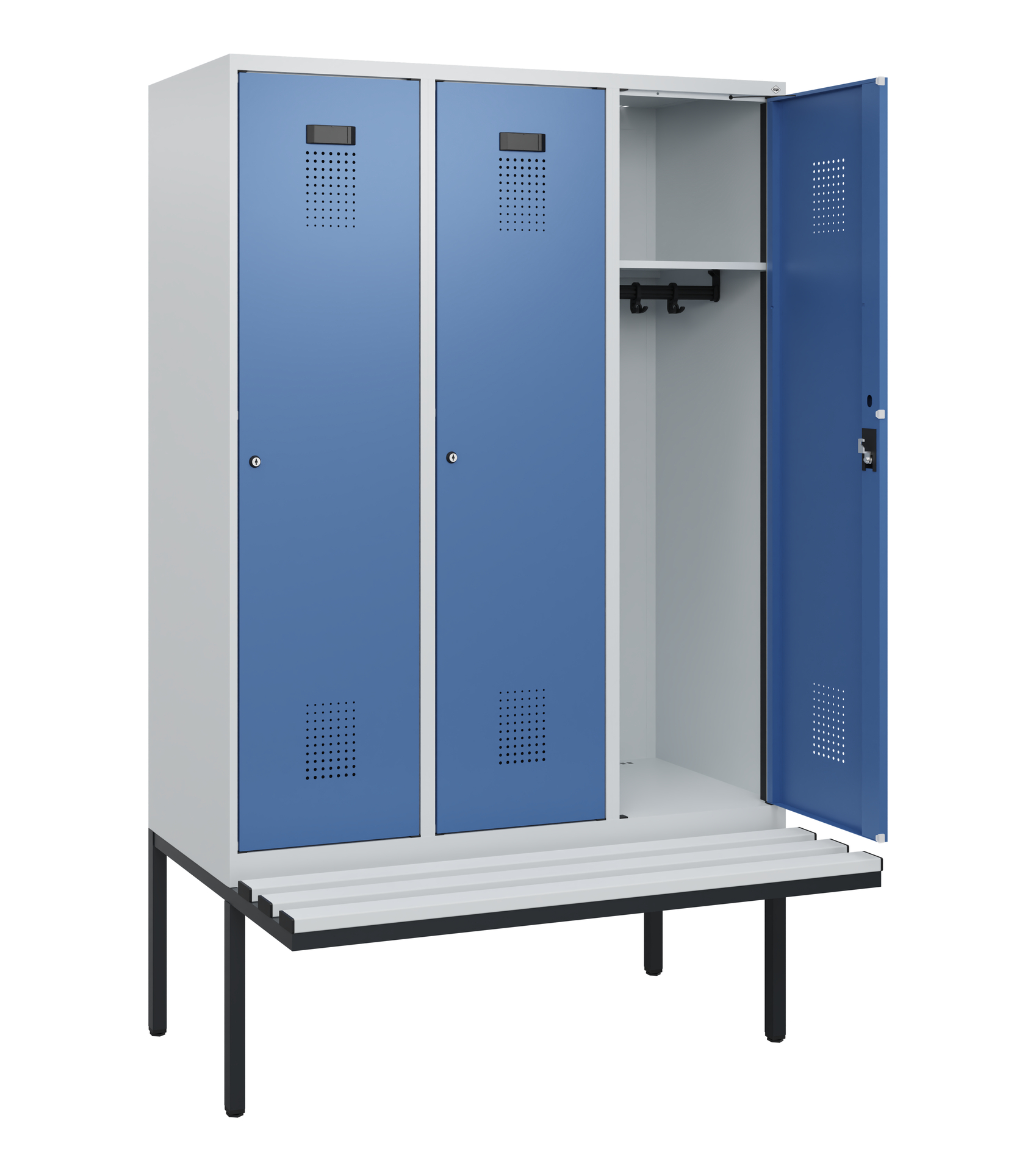 C+P Spind Evolo PLUS, Bank, 3 Abteile, 1950x1200x8
