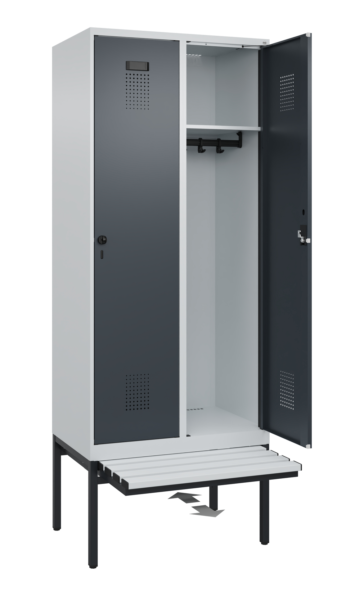 C+P Spind Evolo PLUS, Bank, 2 Abteile, 2120x800x815mm