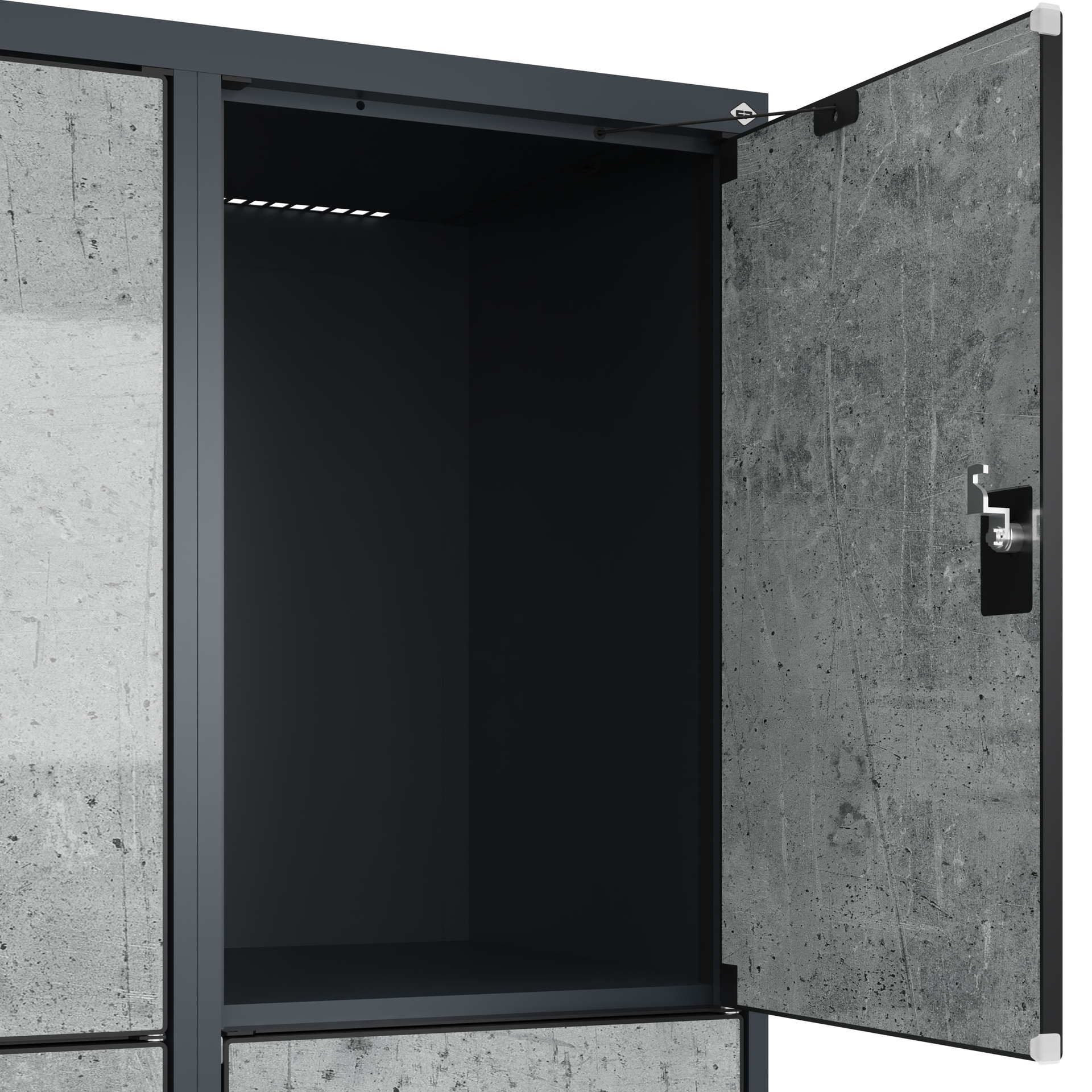 C+P Schlie�fachschrank Evolo PLUS, Sockel, 6 F�cher, 1950x800x500mm
