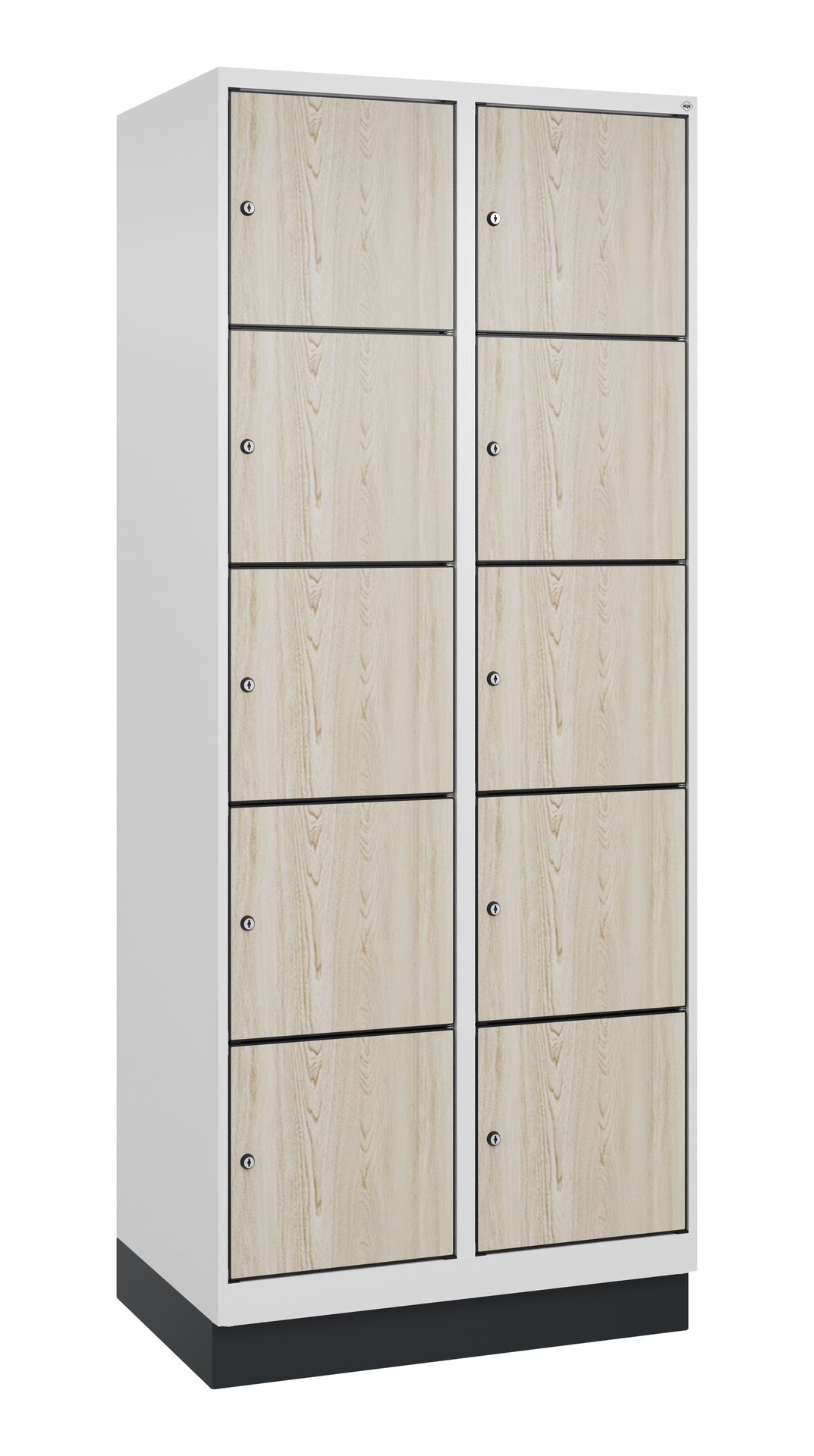 C+P Schlie�fachschrank Evolo PLUS, Sockel, 10 F�cher, 1950x800x500mm