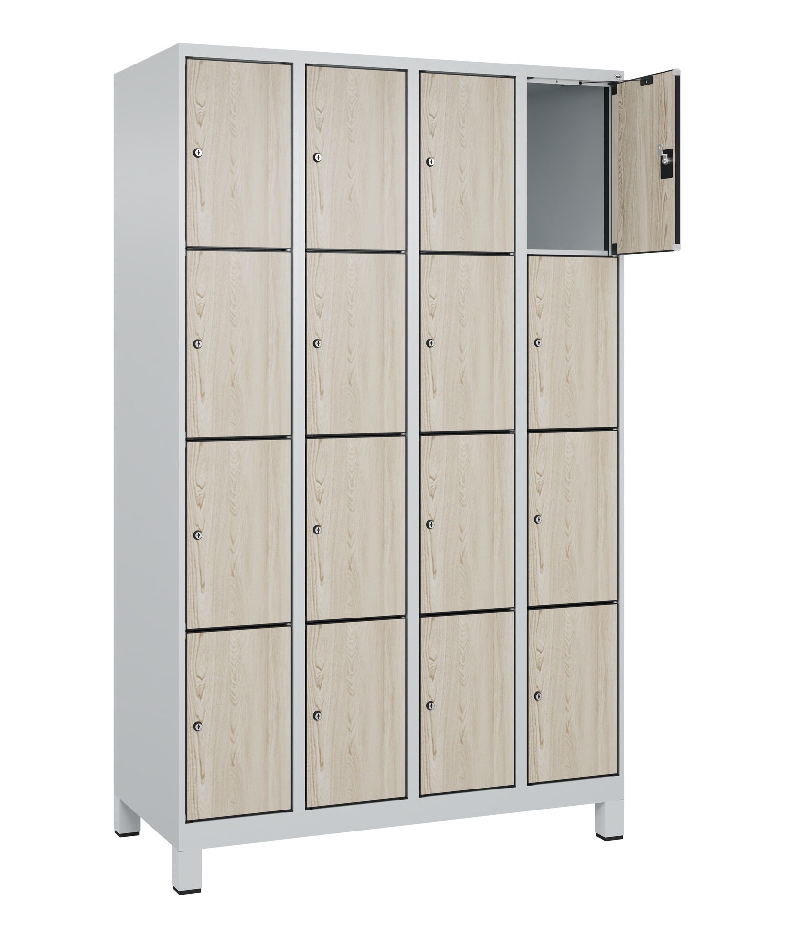 C+P Schlie�fachschrank Evolo PLUS, F��e, 16 F�cher, 1950x1200x500mm