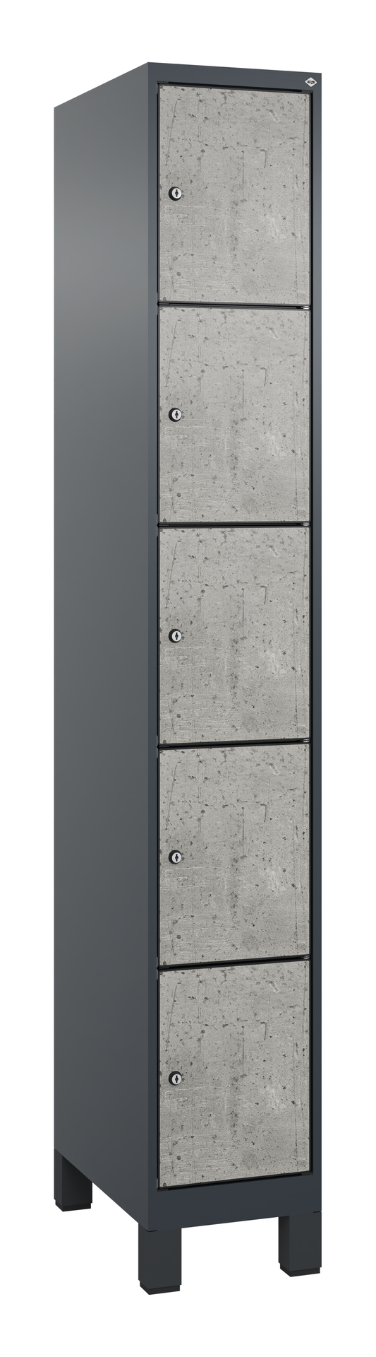 C+P Schlie�fachschrank Evolo PLUS, F��e, 5 F�cher, 1950x300x500mm