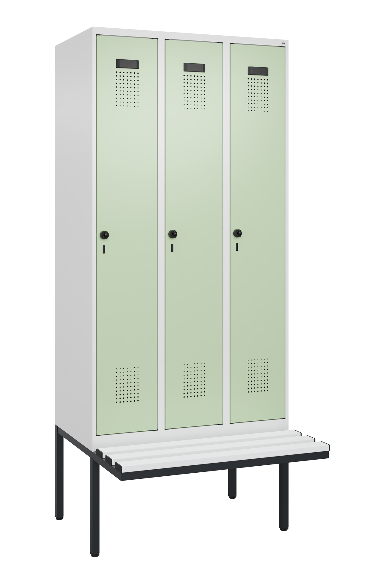 C+P Spind Evolo PLUS, Bank, 3 Abteile, 2120x900x81