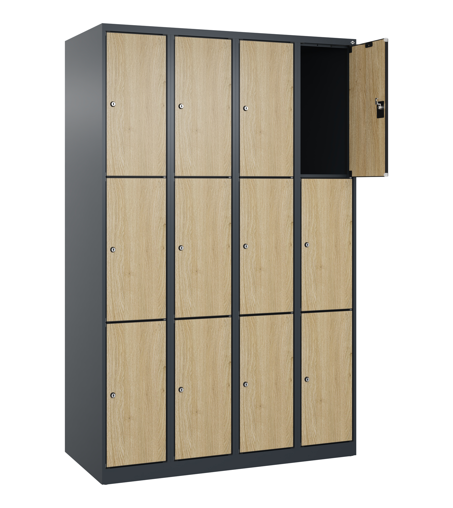C+P Schlie�fachschrank Evolo PLUS, 12 F�cher, 1850x1200x500mm