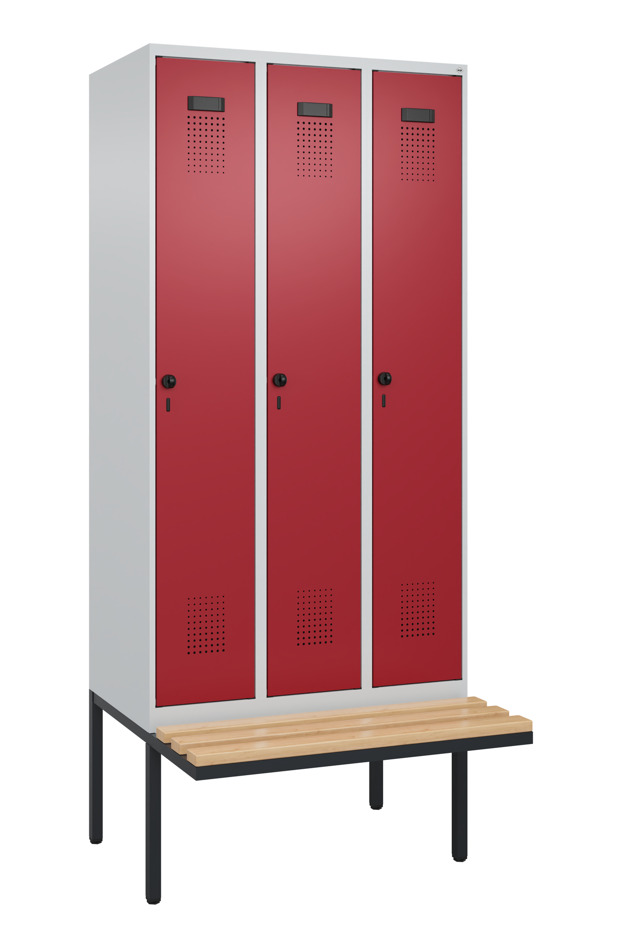 C+P Spind Evolo PLUS, Bank, 3 Abteile, 2120x900x81