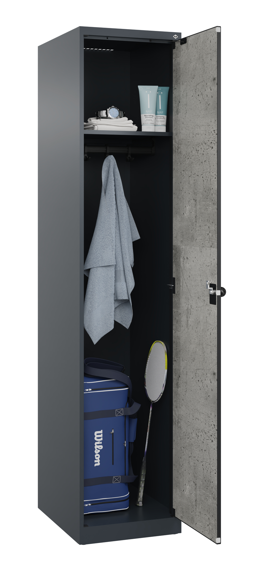 C+P Spind Evolo PLUS, 1 Abteil, 1850x400x500mm