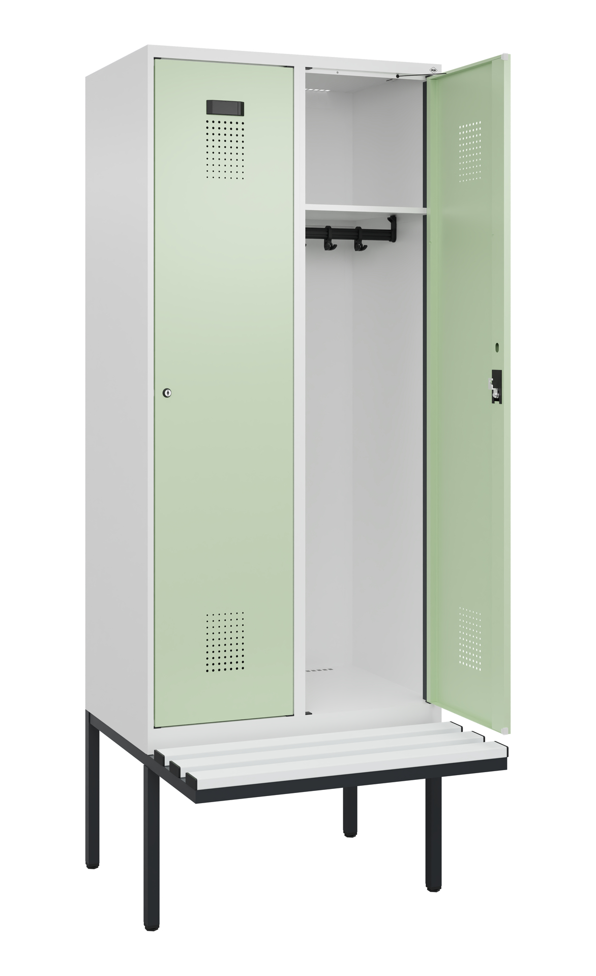 C+P Spind Evolo PLUS, Bank, 2 Abteile, 2120x800x81