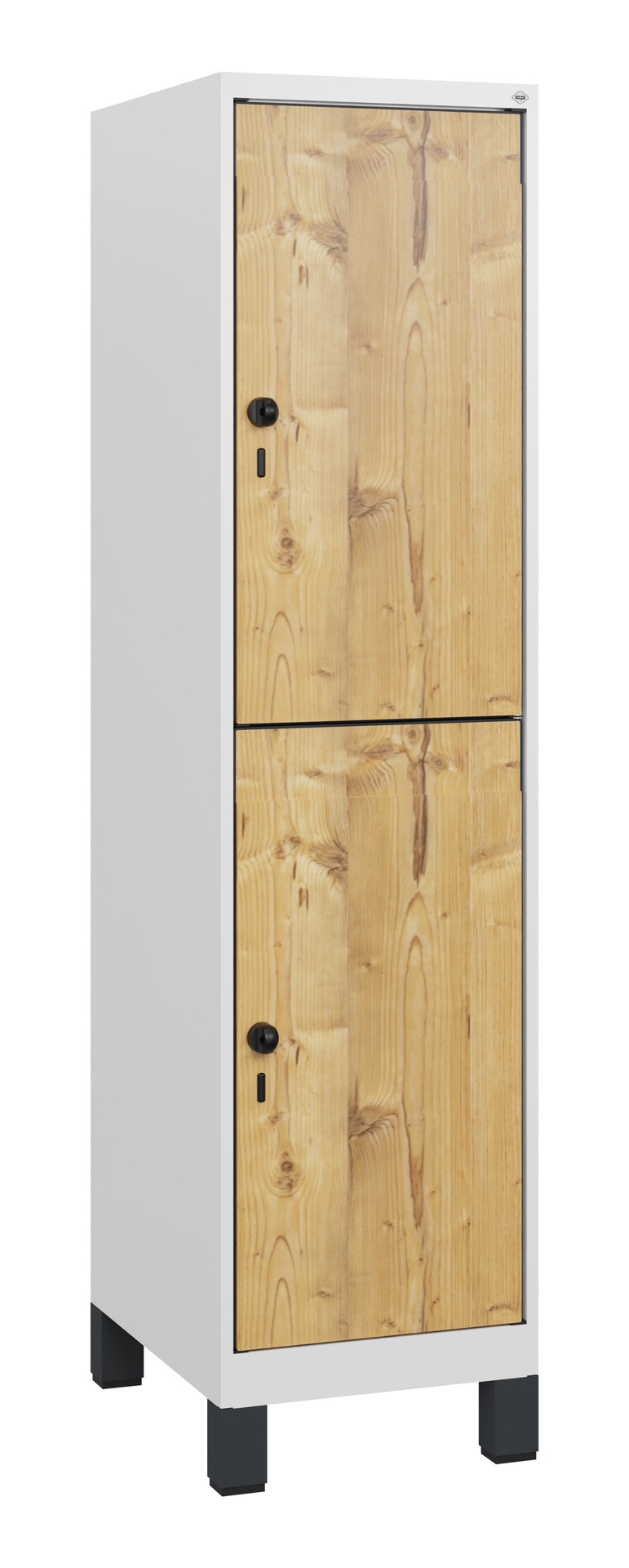 C+P Doppelst�ckiger Schulspind Evolo PLUS, F��e, 2 F�cher, 1630x400x500mm