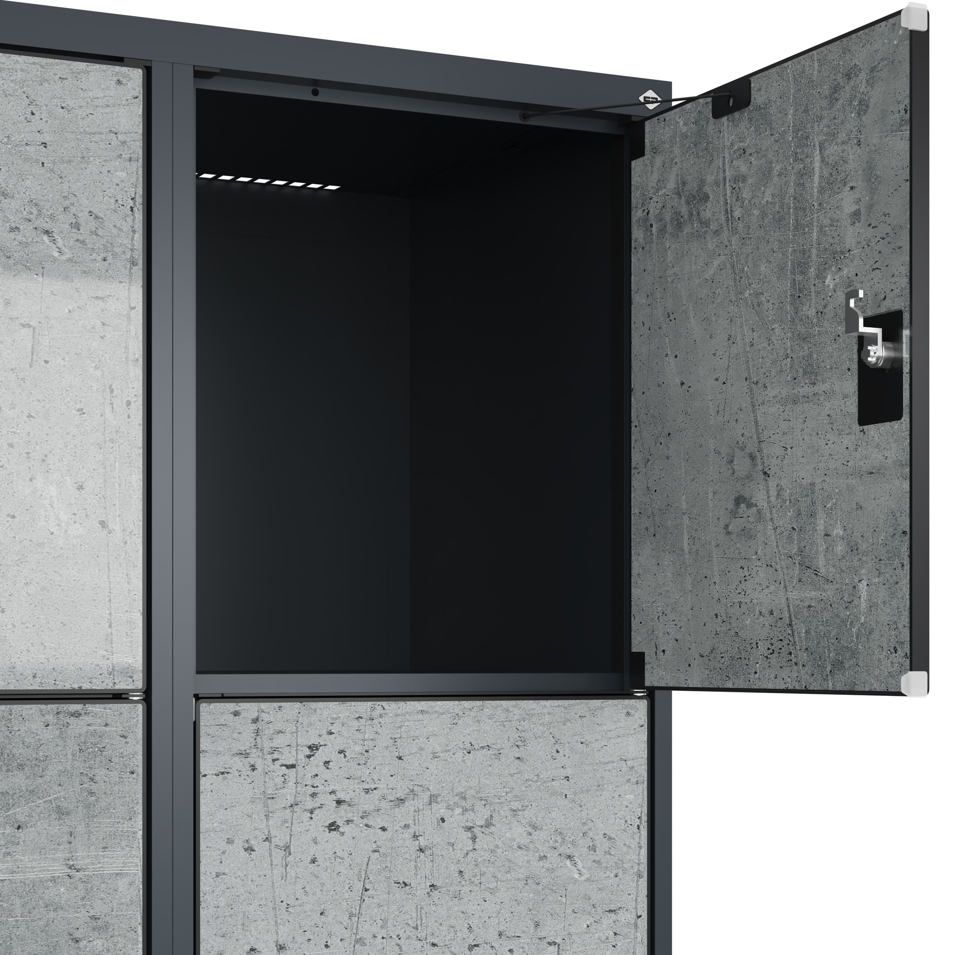C+P Schlie�fachschrank Evolo PLUS, Sockel, 8 F�cher, 1950x800x500mm