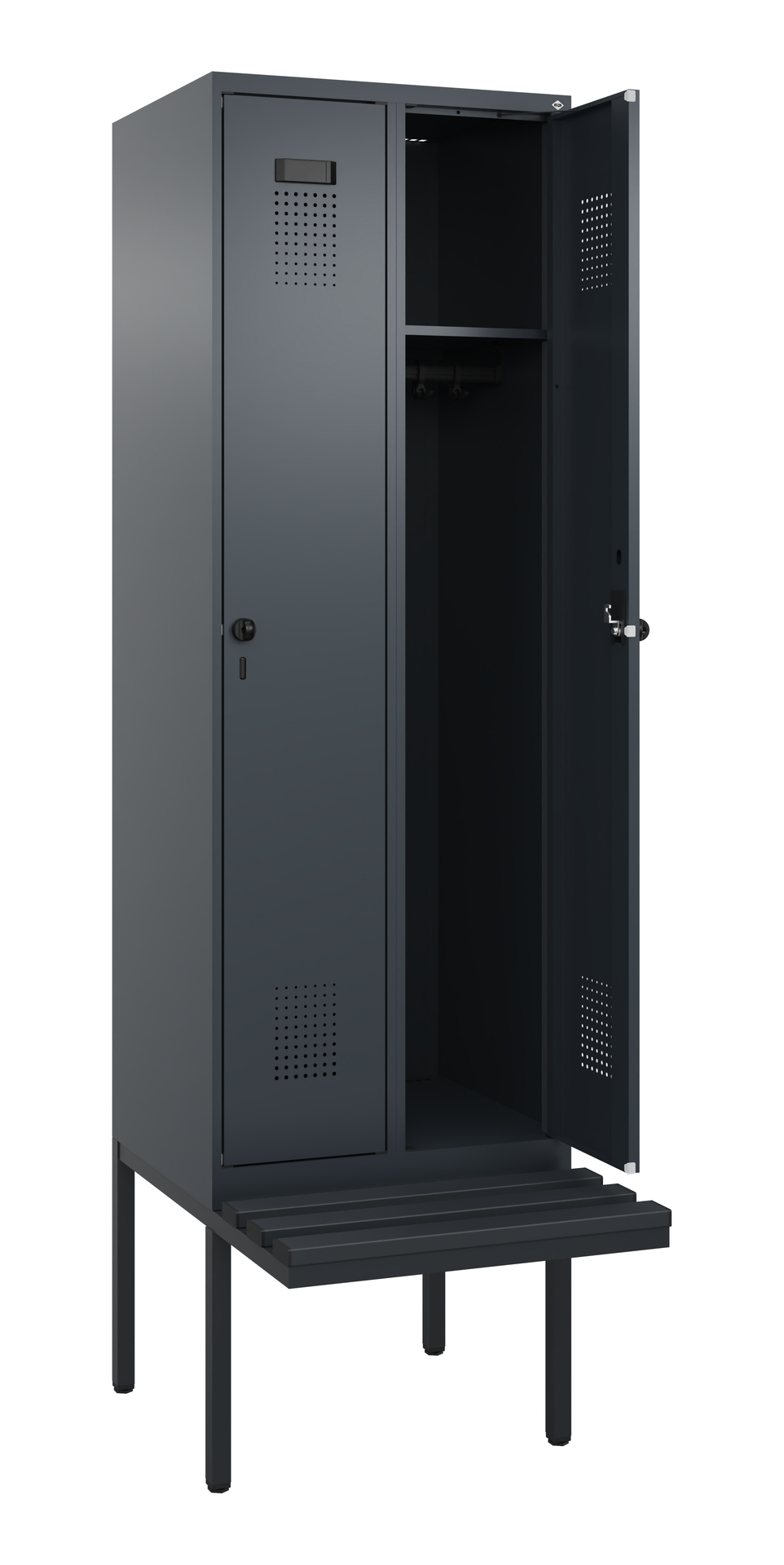 C+P Spind Evolo PLUS, Bank, 2 Abteil, 2120x600x815