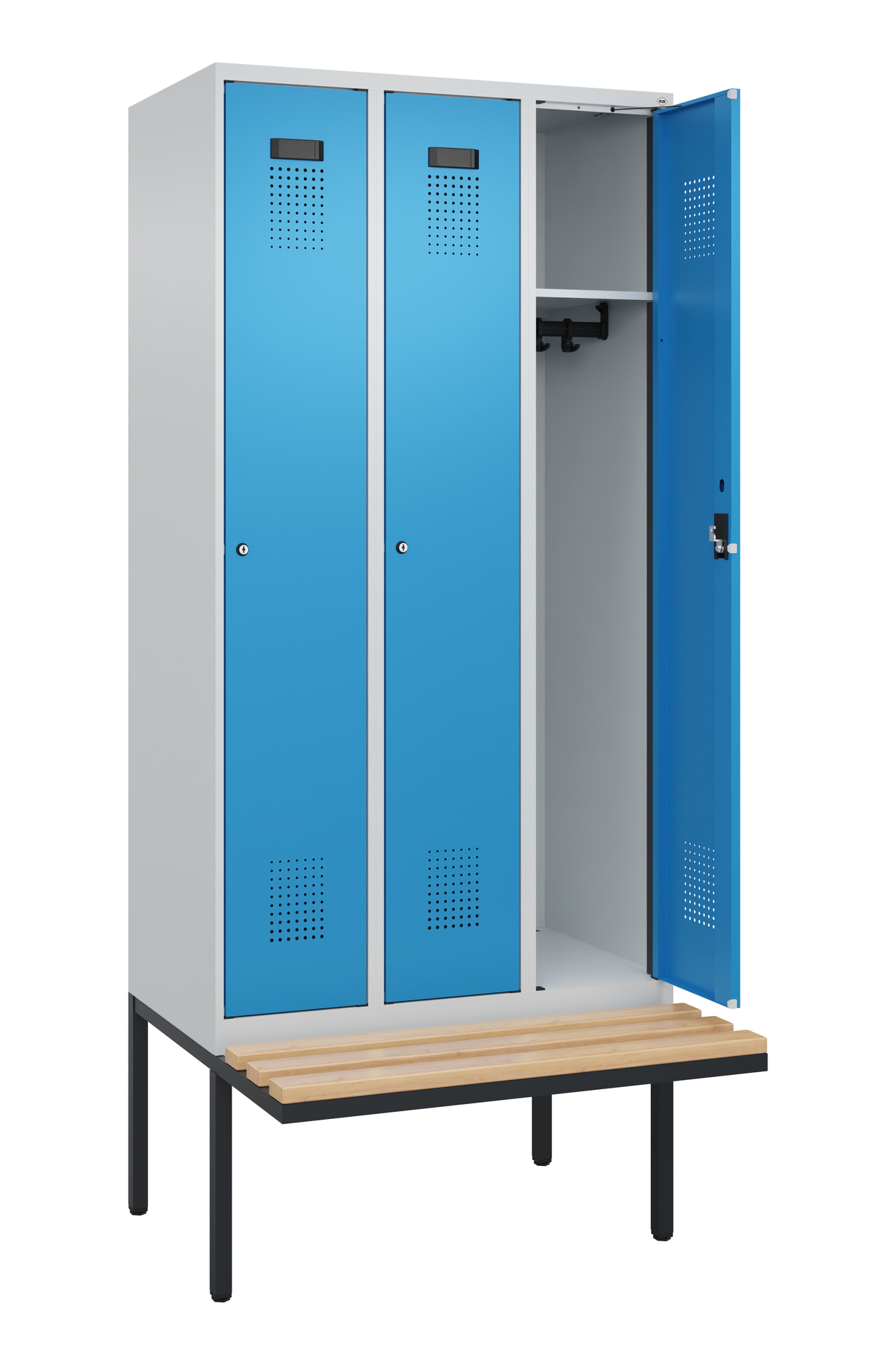 C+P Spind Evolo PLUS, Bank, 3 Abteile, 2120x900x81