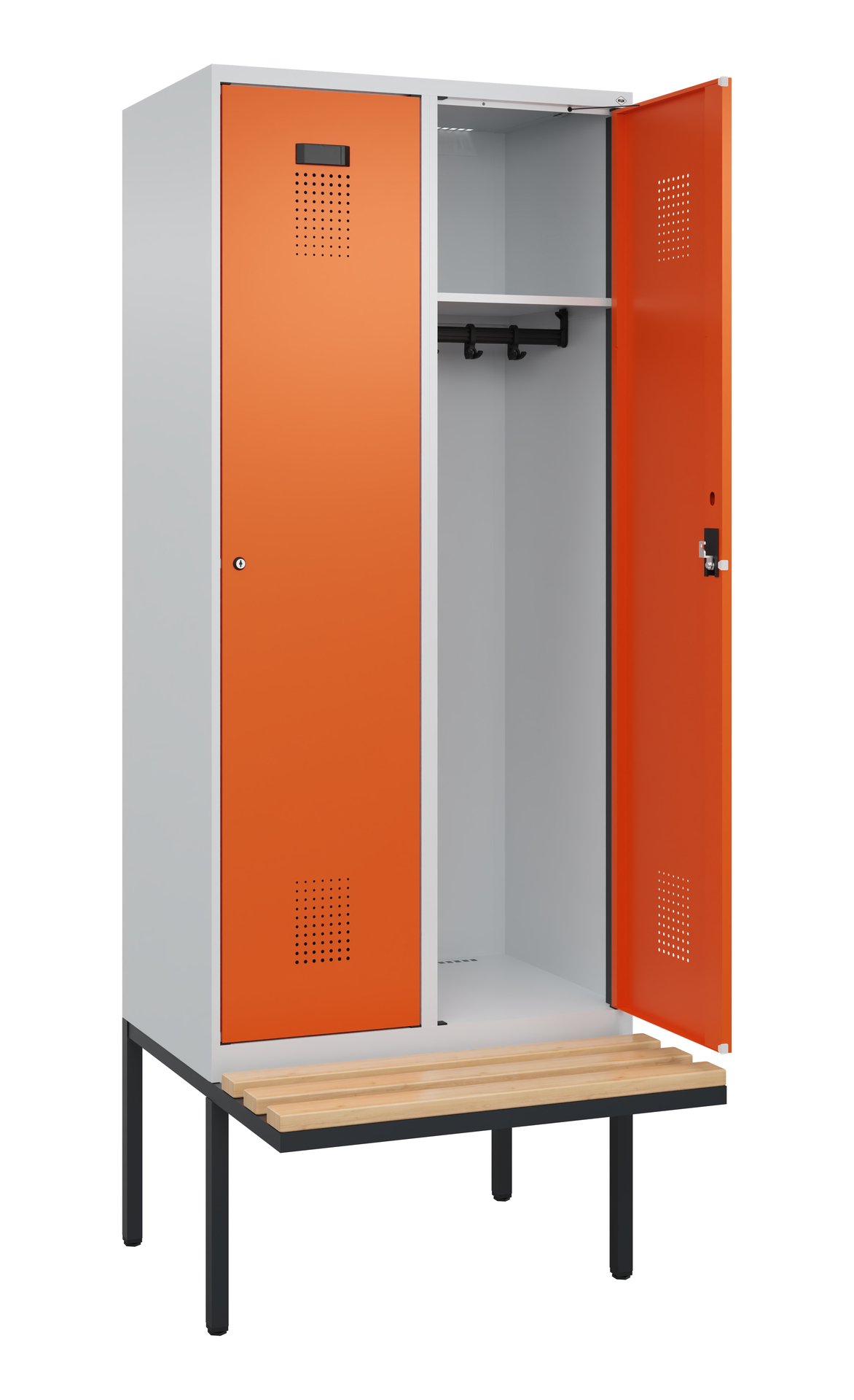 C+P Spind Evolo PLUS, Bank, 2 Abteile, 2120x800x81