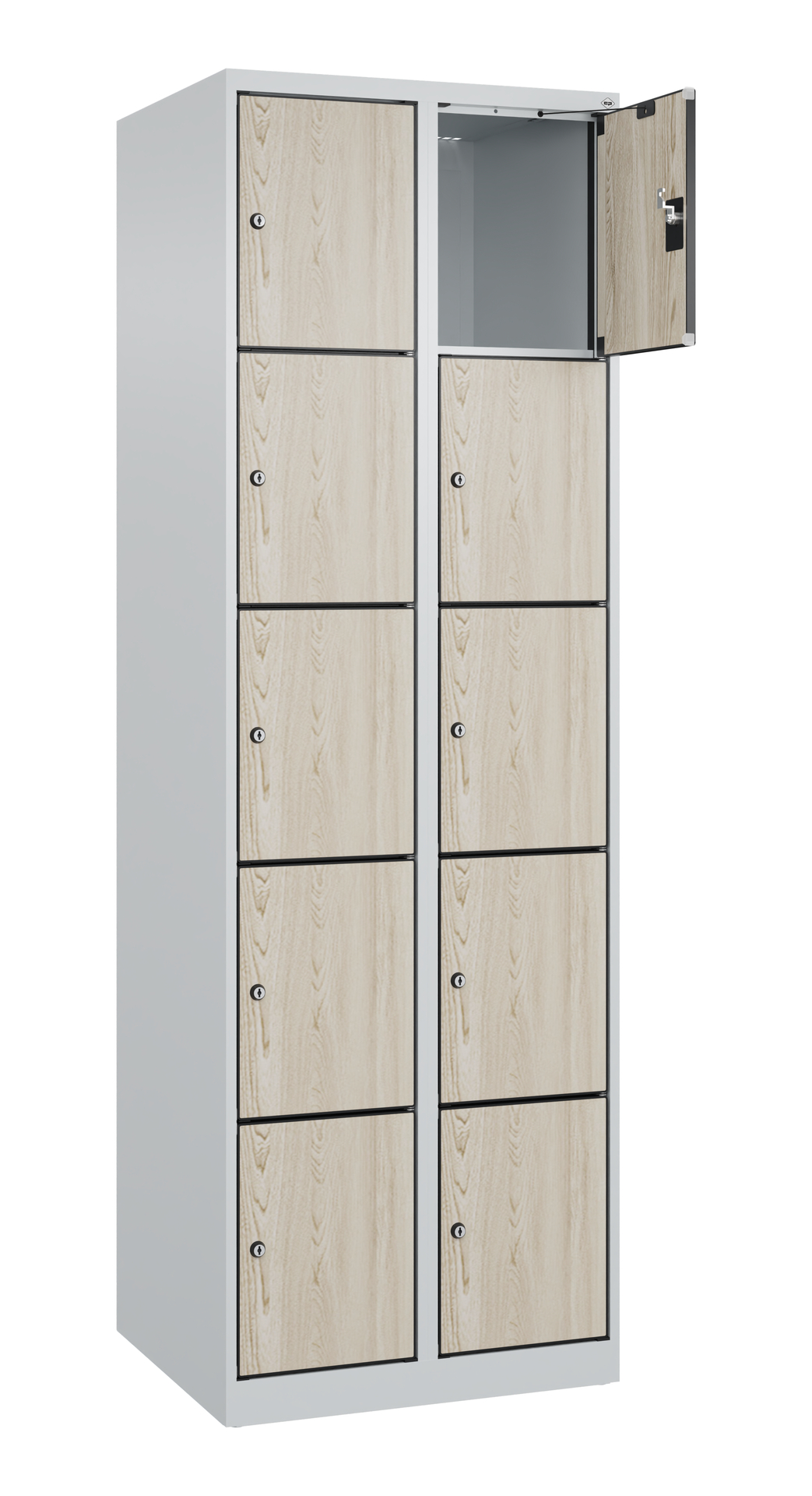 C+P Schlie�fachschrank Evolo PLUS, 10 F�cher, 1850x600x500mm