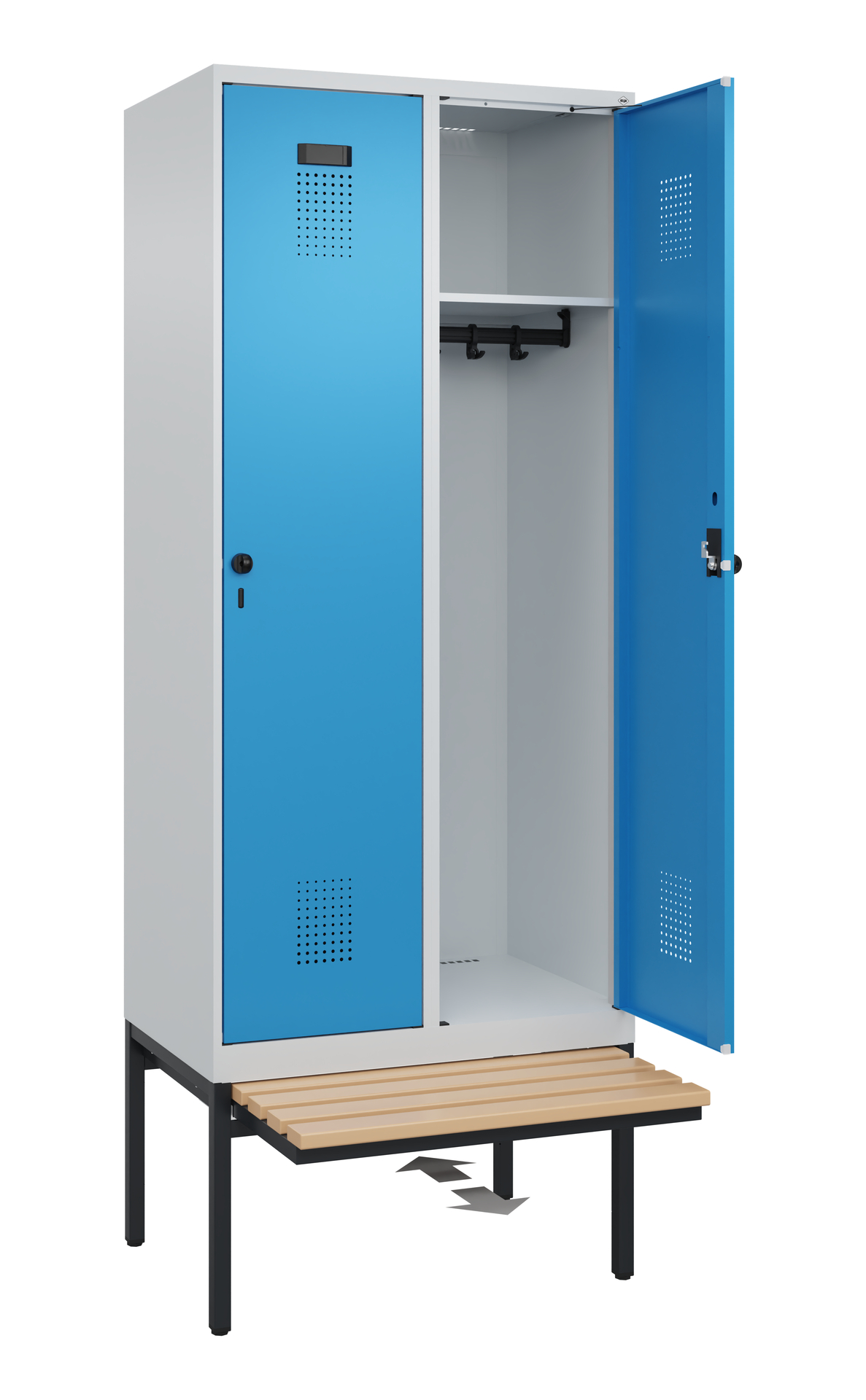 C+P Spind Evolo PLUS, Bank, 2 Abteile, 2120x800x815mm