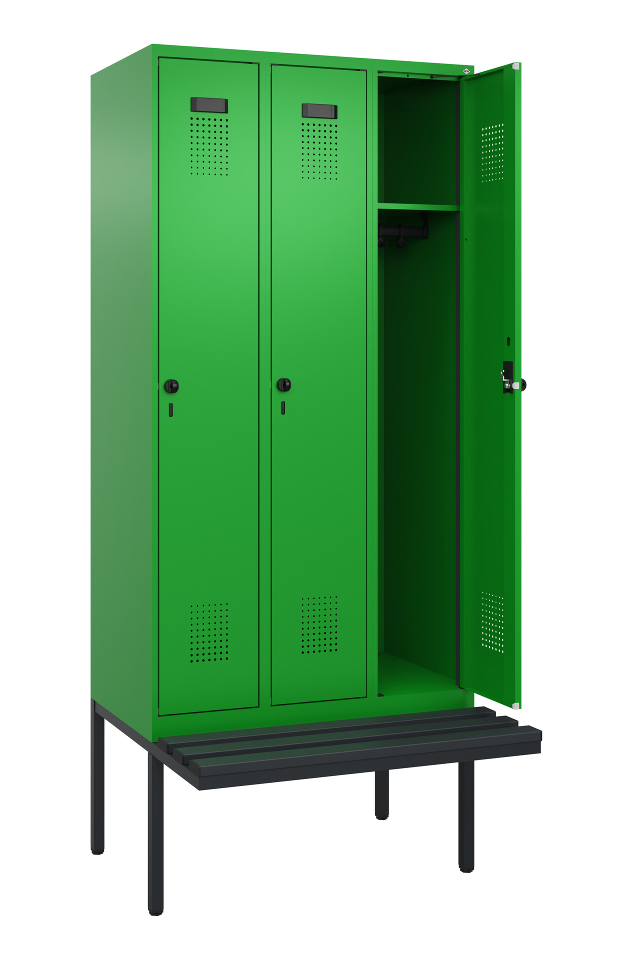 C+P Spind Evolo PLUS, Bank, 3 Abteile, 2120x900x81
