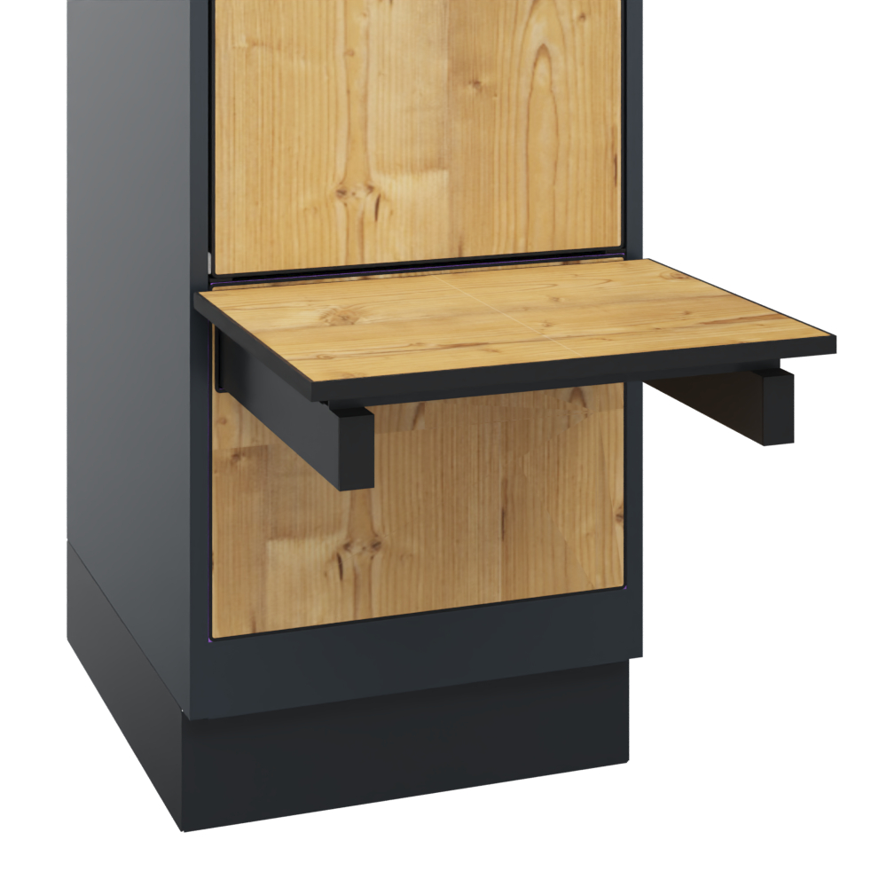 C+P Doppelst�ckiger Spind Evolo PLUS, 2 F�cher, 1950x400x815mm