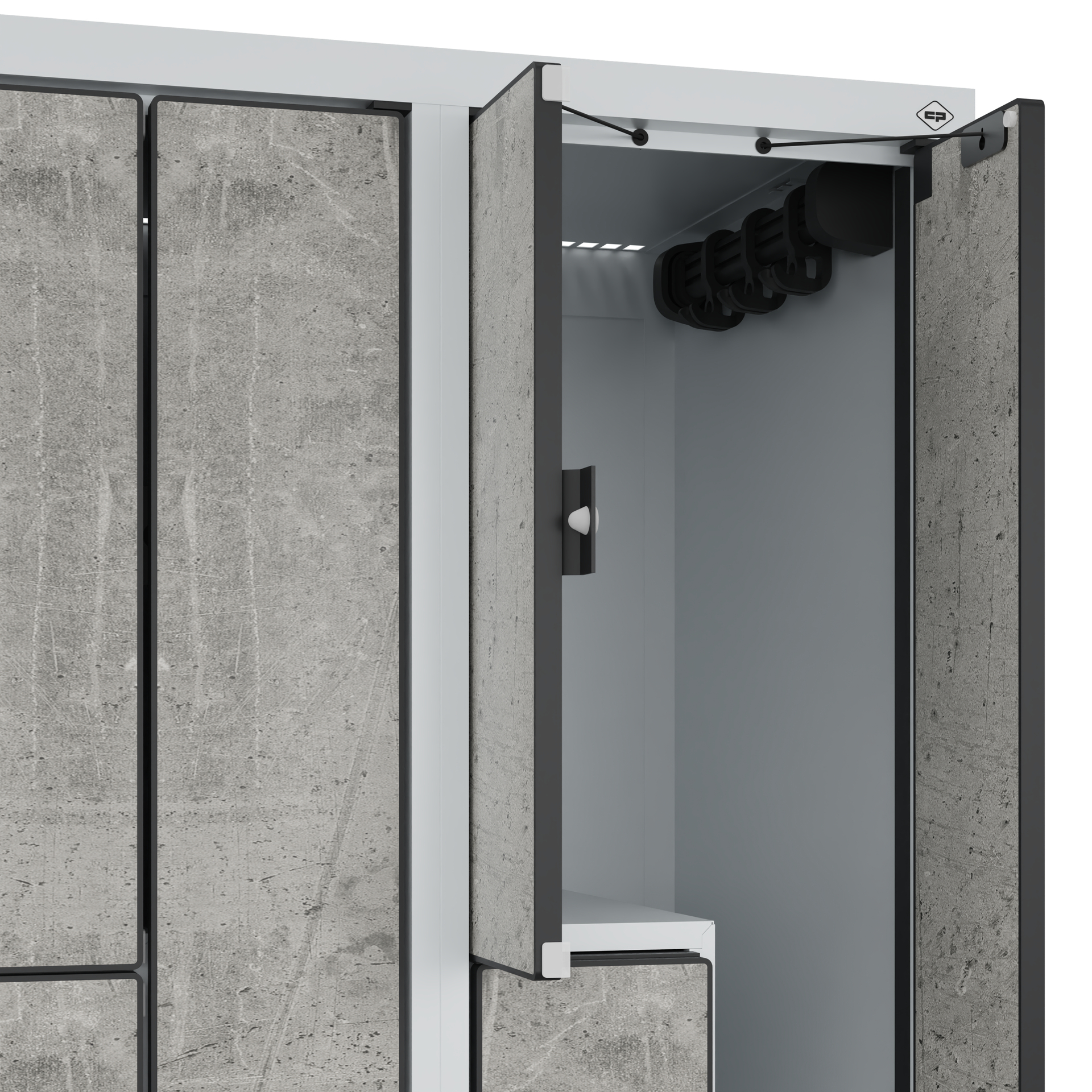 C+P Z-Spind Evolo PLUS, 2 F�cher, 1850x300x500mm