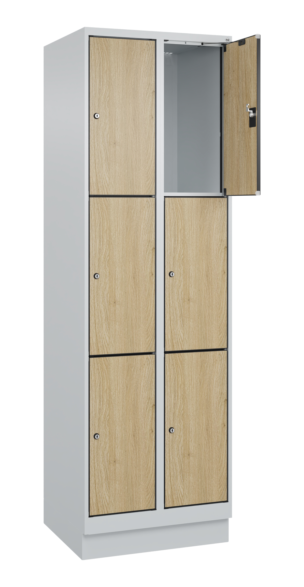 C+P Schlie�fachschrank Evolo PLUS, Sockel, 6 F�cher, 1950x600x500mm