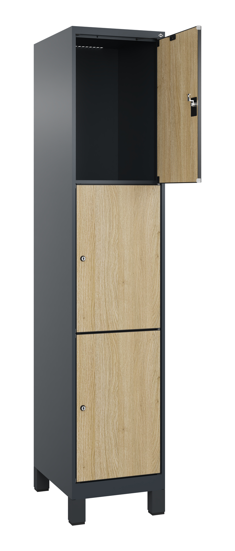 C+P Schlie�fachschrank Evolo PLUS, F��e, 3 F�cher, 1950x400x500mm