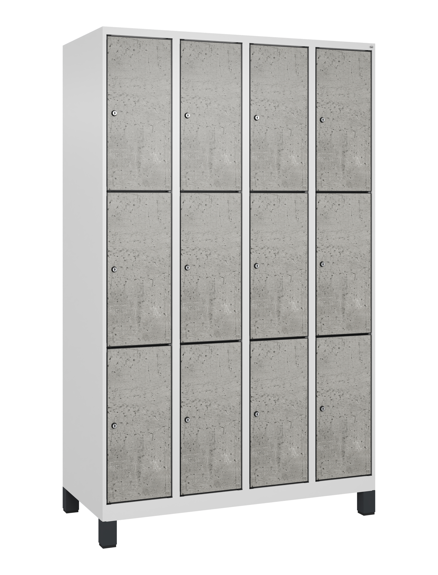 C+P Schlie�fachschrank Evolo PLUS, F��e, 12 F�cher, 1950x1200x500mm