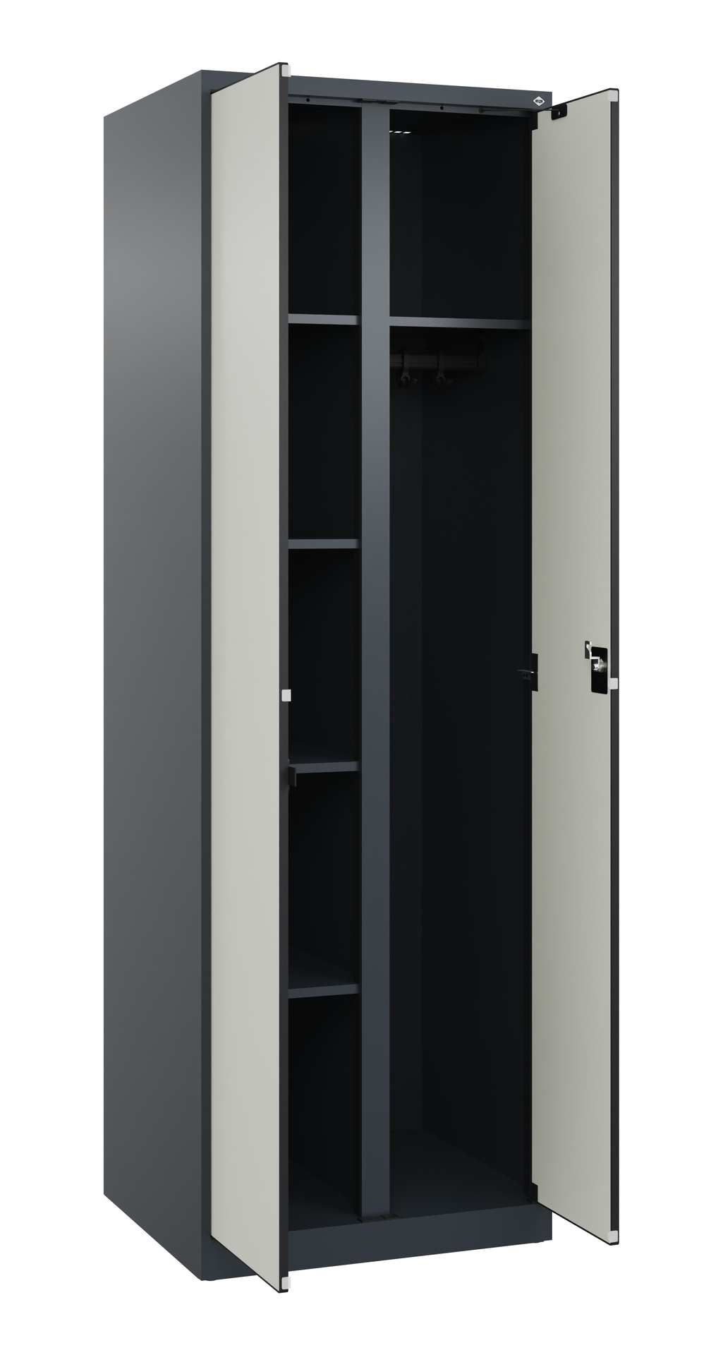 C+P Aufbewahrungsspind Evolo PLUS, 2 Abteile, 1850x600x500mm