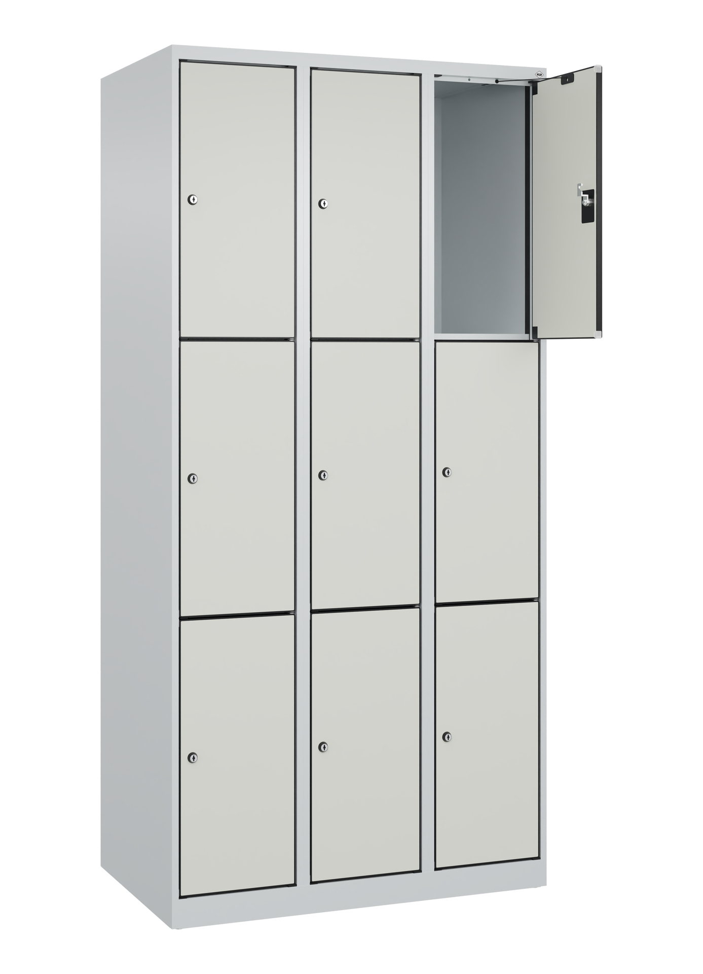 C+P Schlie�fachschrank Evolo PLUS, 9 F�cher, 1850x900x500mm