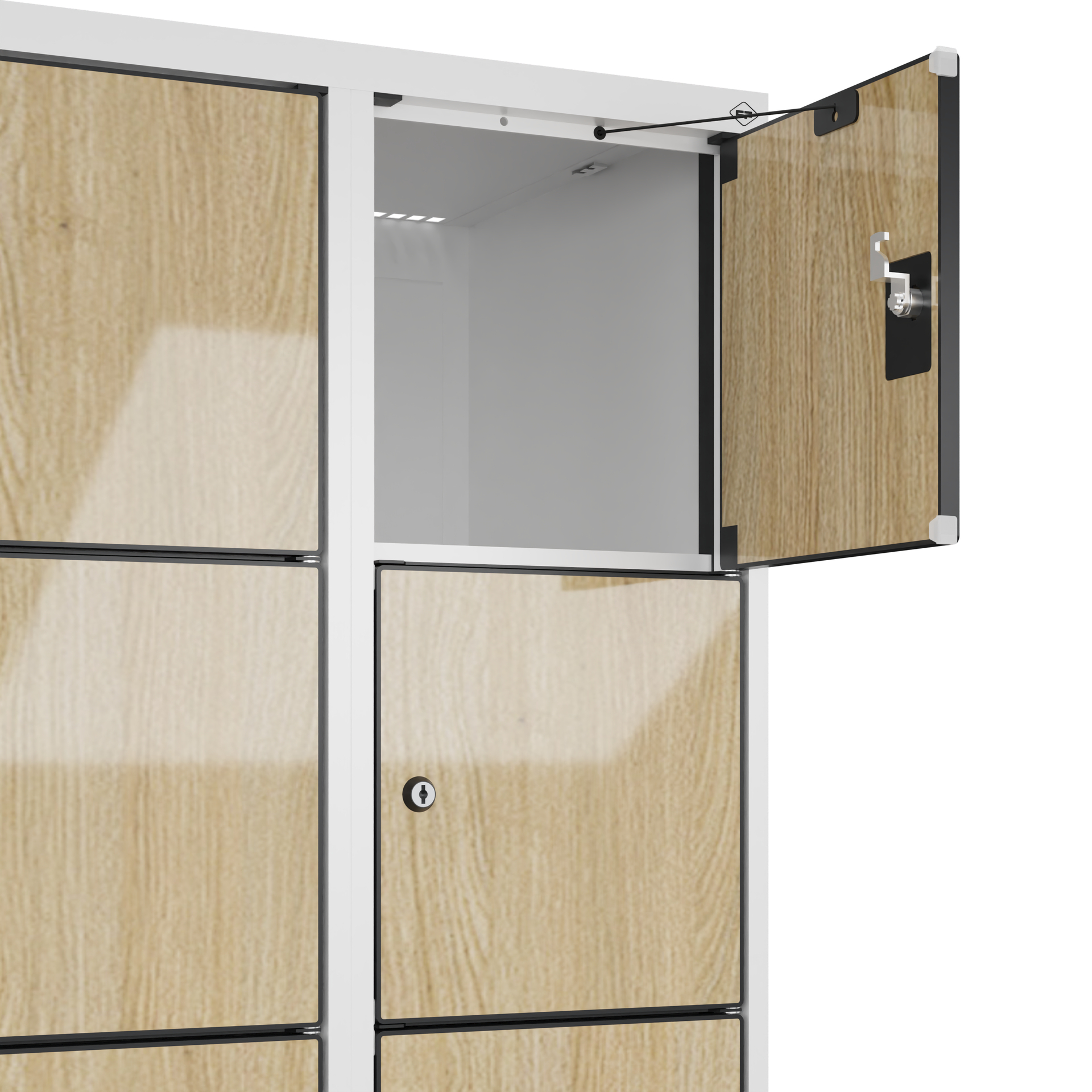 C+P Schlie�fachschrank Evolo PLUS, Sockel, 24 F�cher, 1950x1200x500mm