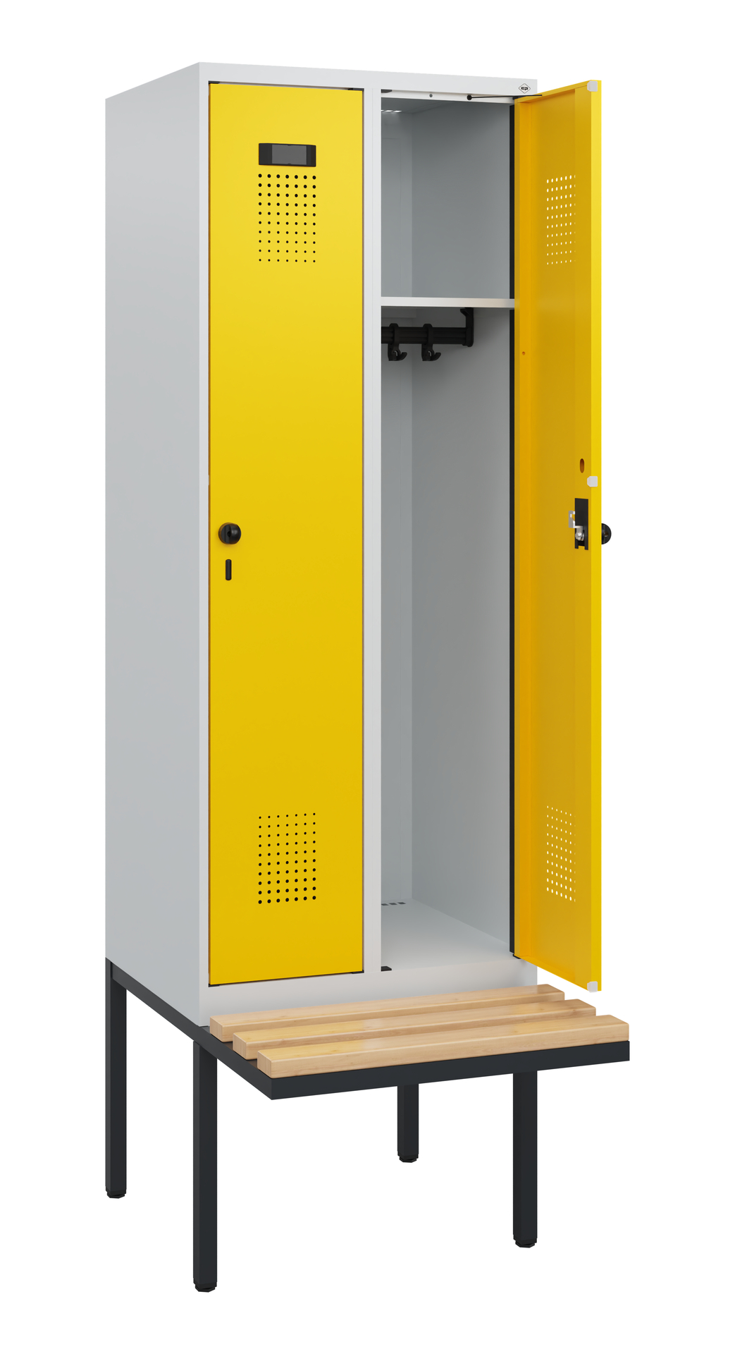 C+P Spind Evolo PLUS, Bank, 2 Abteile, 1950x600x81