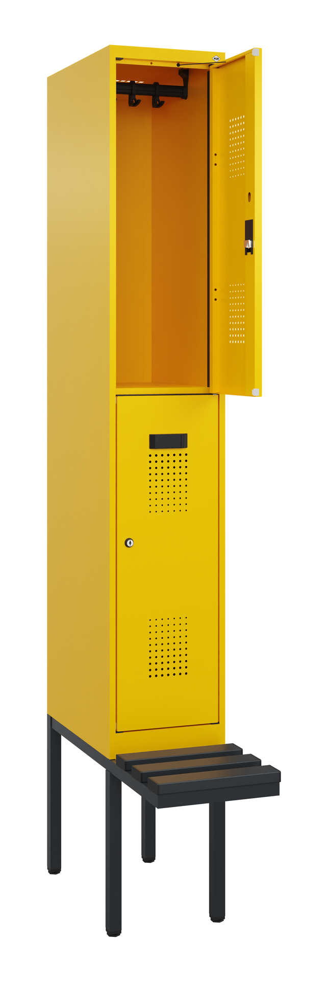 C+P Doppelstock-Spind Evolo PLUS, Bank, 2 Fächer, 