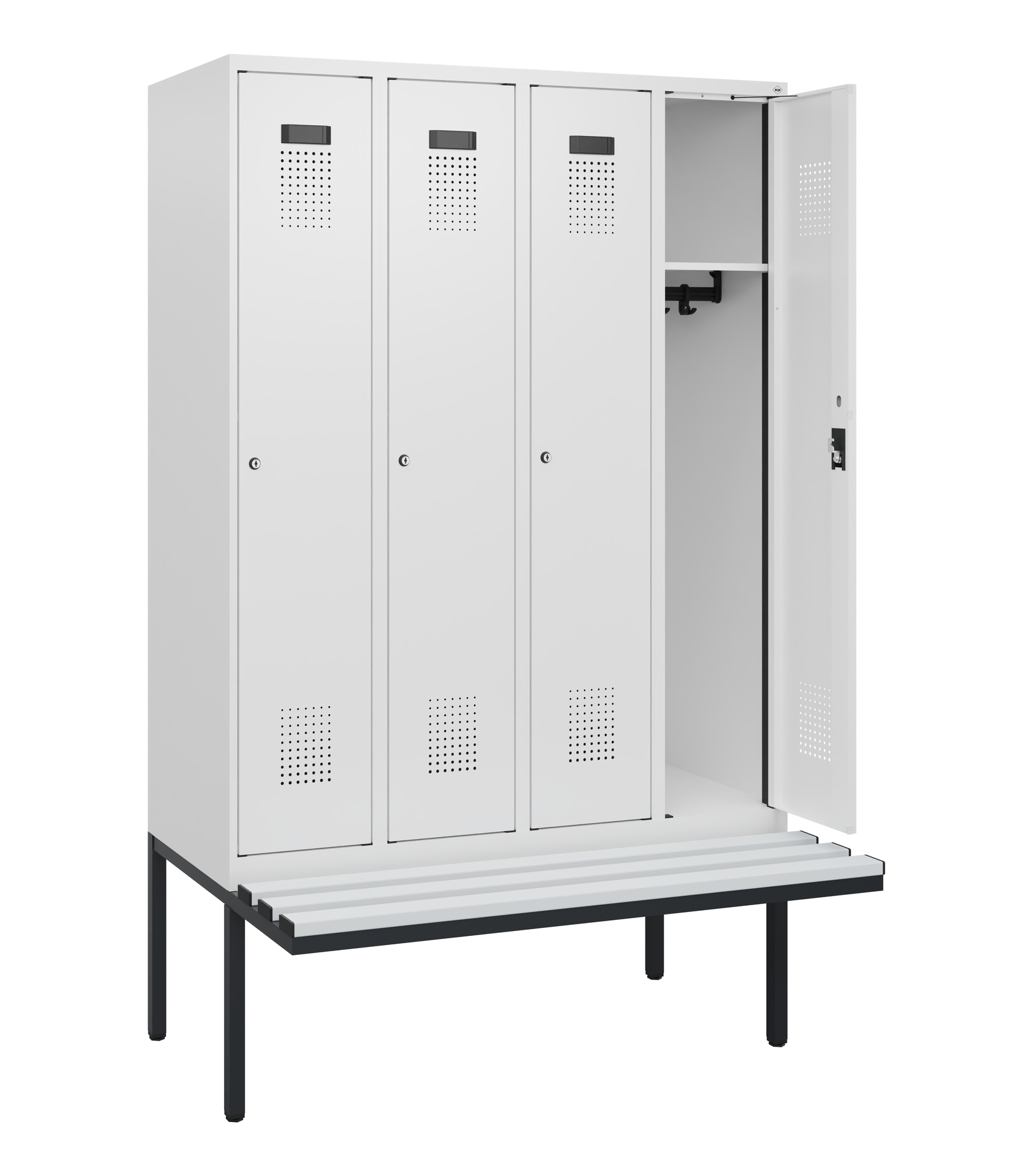 C+P Spind Evolo PLUS, Bank, 4 Abteile, 1950x1200x8